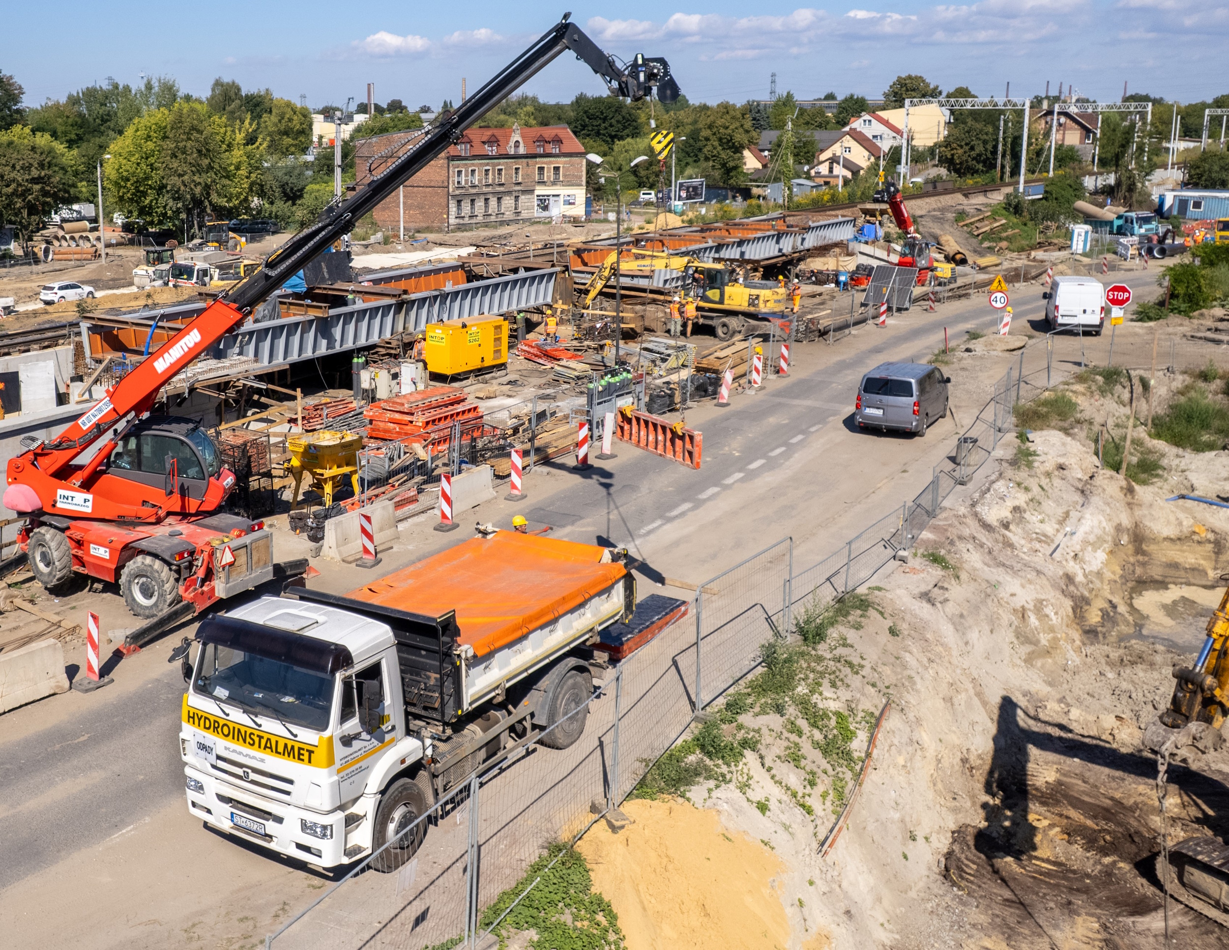 fot. F. Zobawa/UM Gliwice Zdjęcie dźwigu na budowie