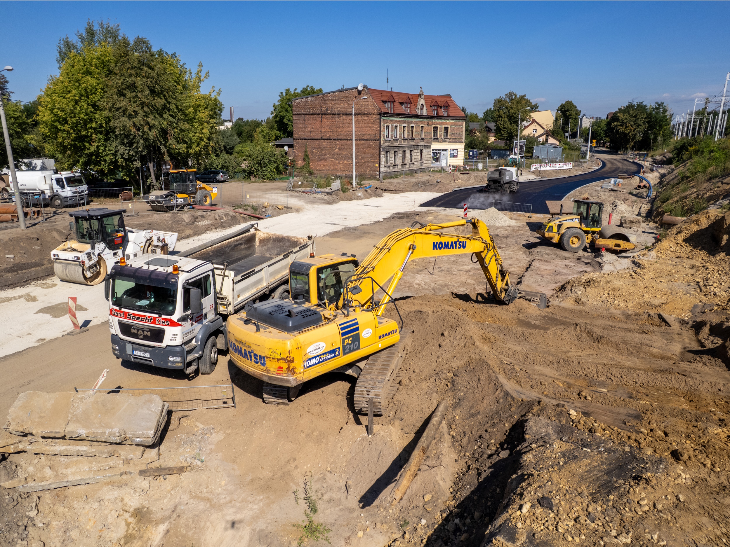 fot. F. Zobawa/UM Gliwice Zdjęcie maszyn na budowie