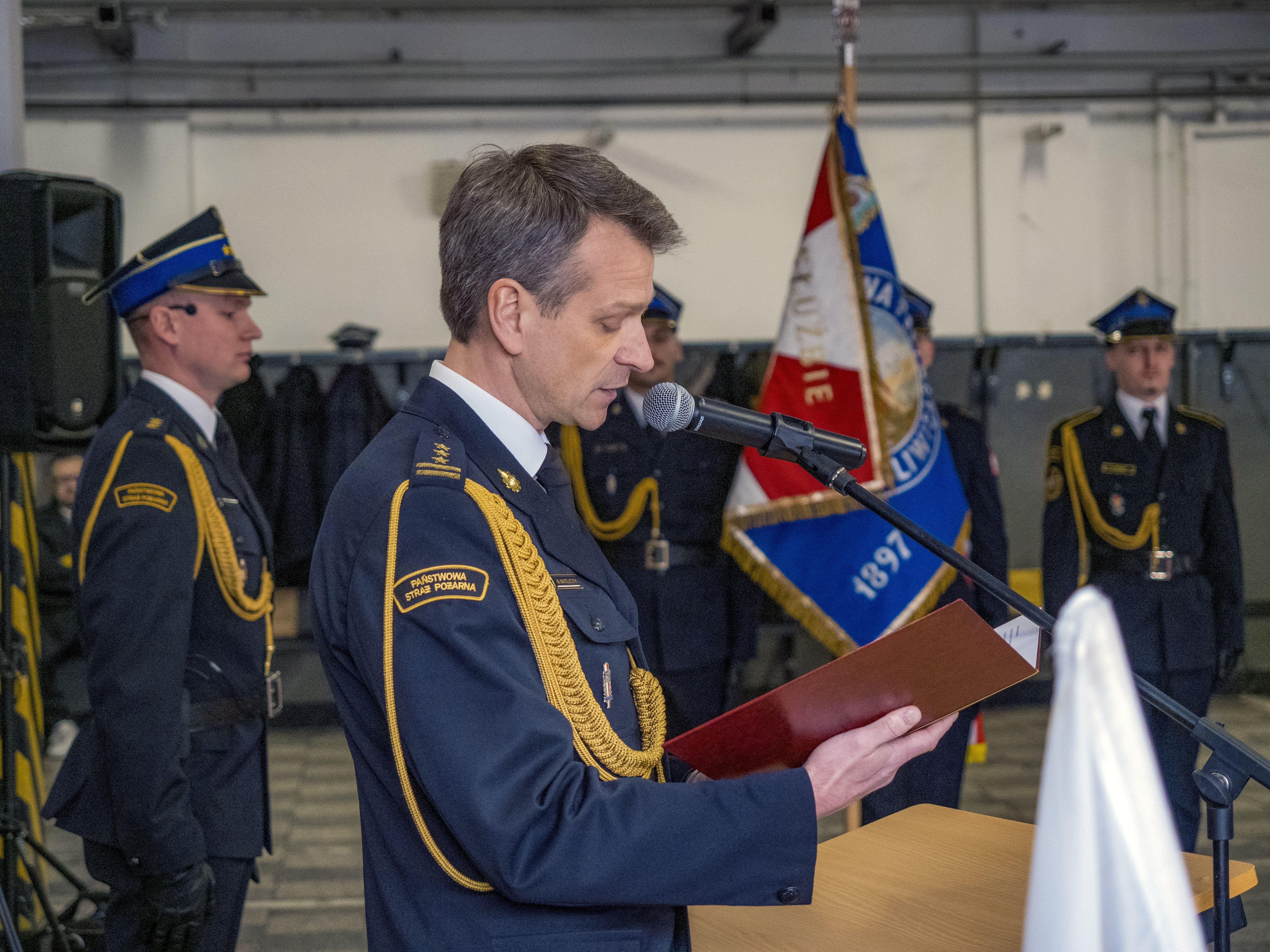 Nowy Komendant Miejski Państwowej Straży Pożarnej w Gliwicach przejął st. bryg. Marian Matejczyk