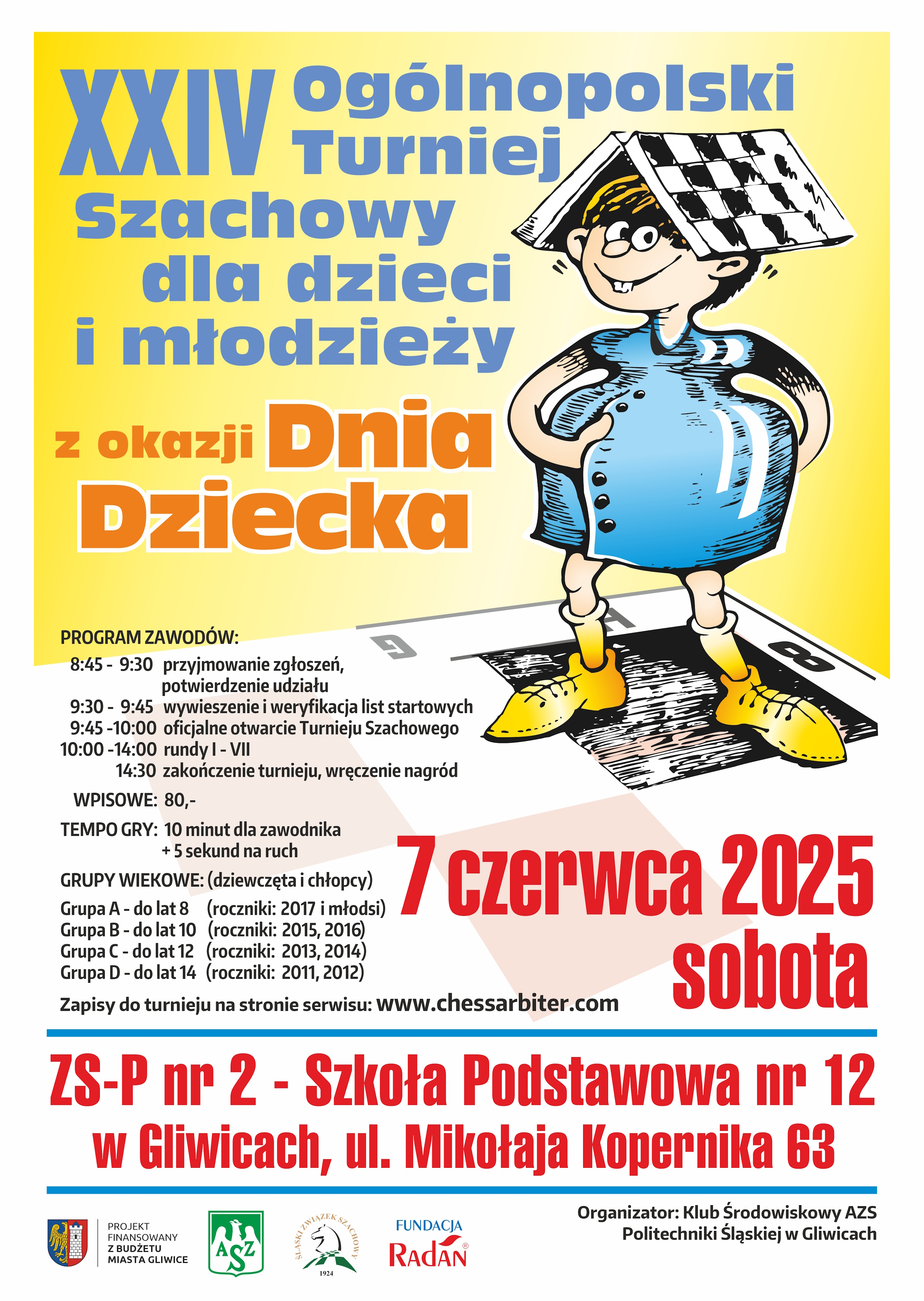 Mat. graf. organizatora Plakat promujący turniej