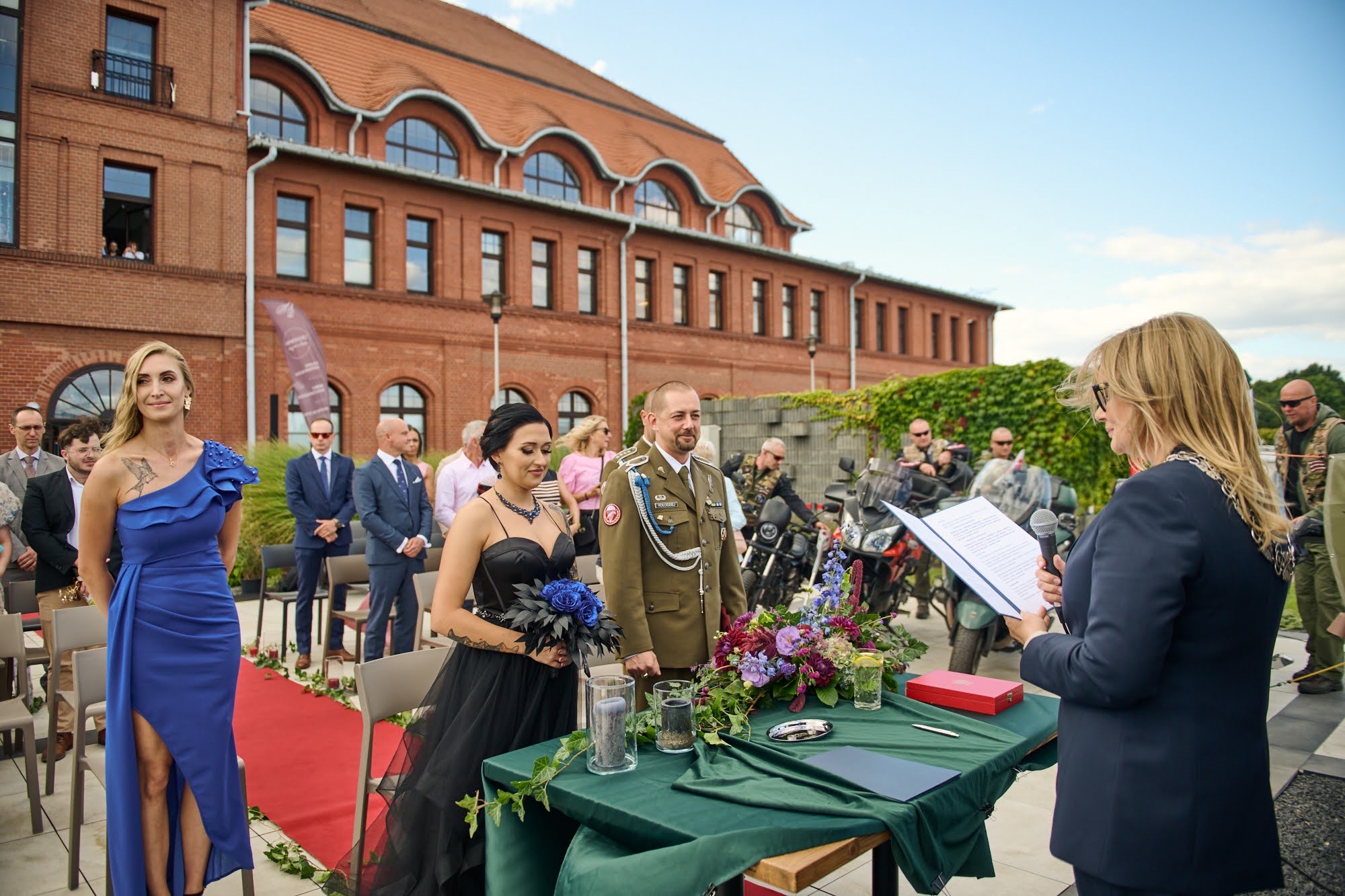 Fot. M.Buksa/UM Gliwice para młoda i prezydent Gliwic, która udziela ślubu