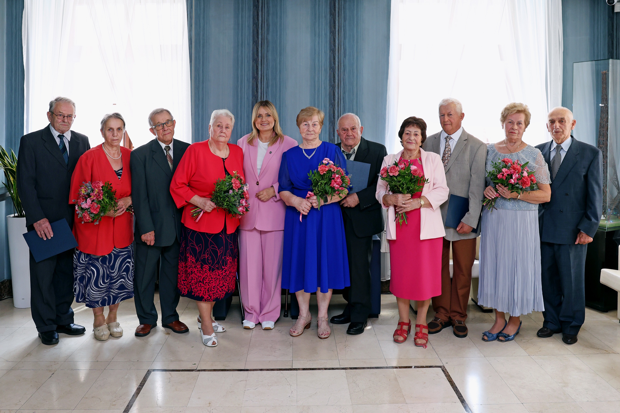 Fot. D.Nita-Garbiec/UM Gliwice pary małżeńskie w Ratuszu i prezydent Gliwic