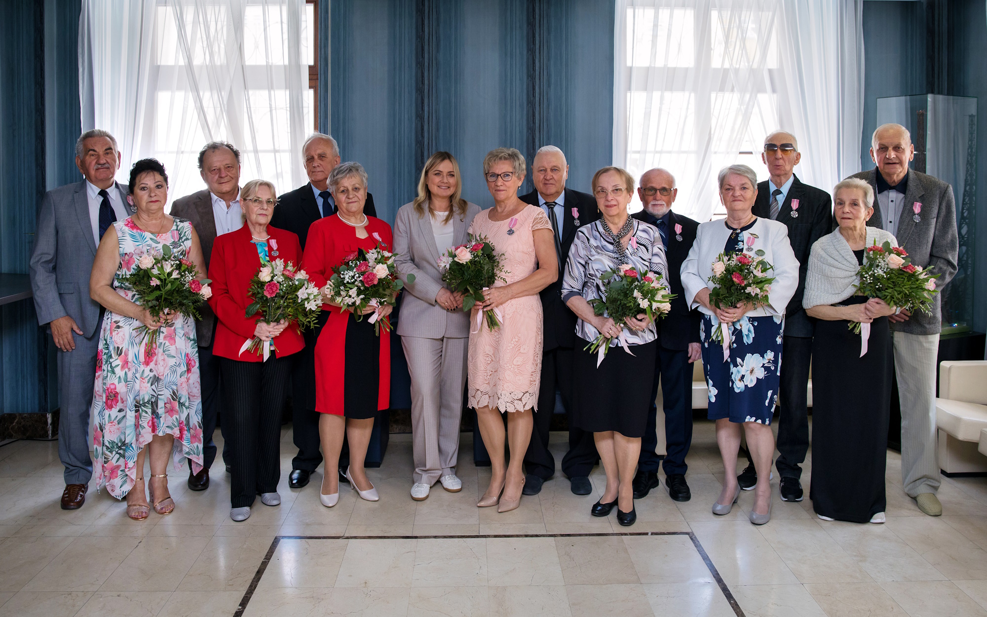 Fot. D.Nita-Garbiec/UM Gliwice pary małżeńskie w Ratuszu z prezydent Gliwic Katarzyną Kuczyńską-Budką