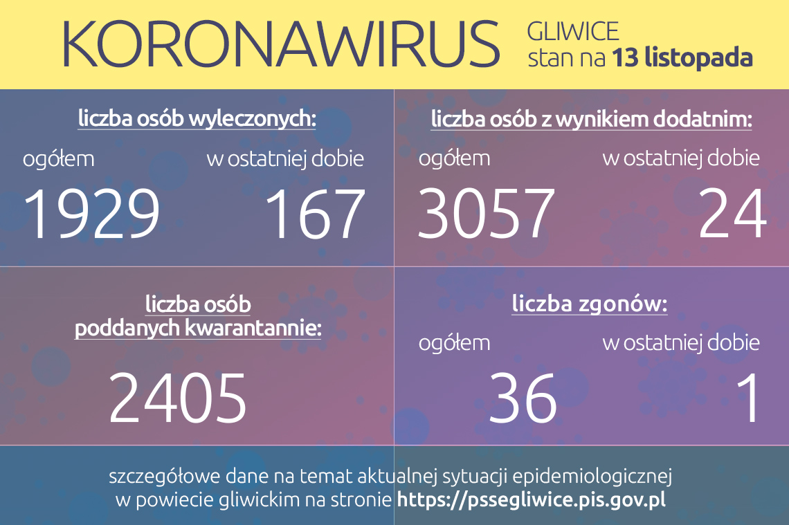 Koronawirus: stan na 13 listopada 2020 roku