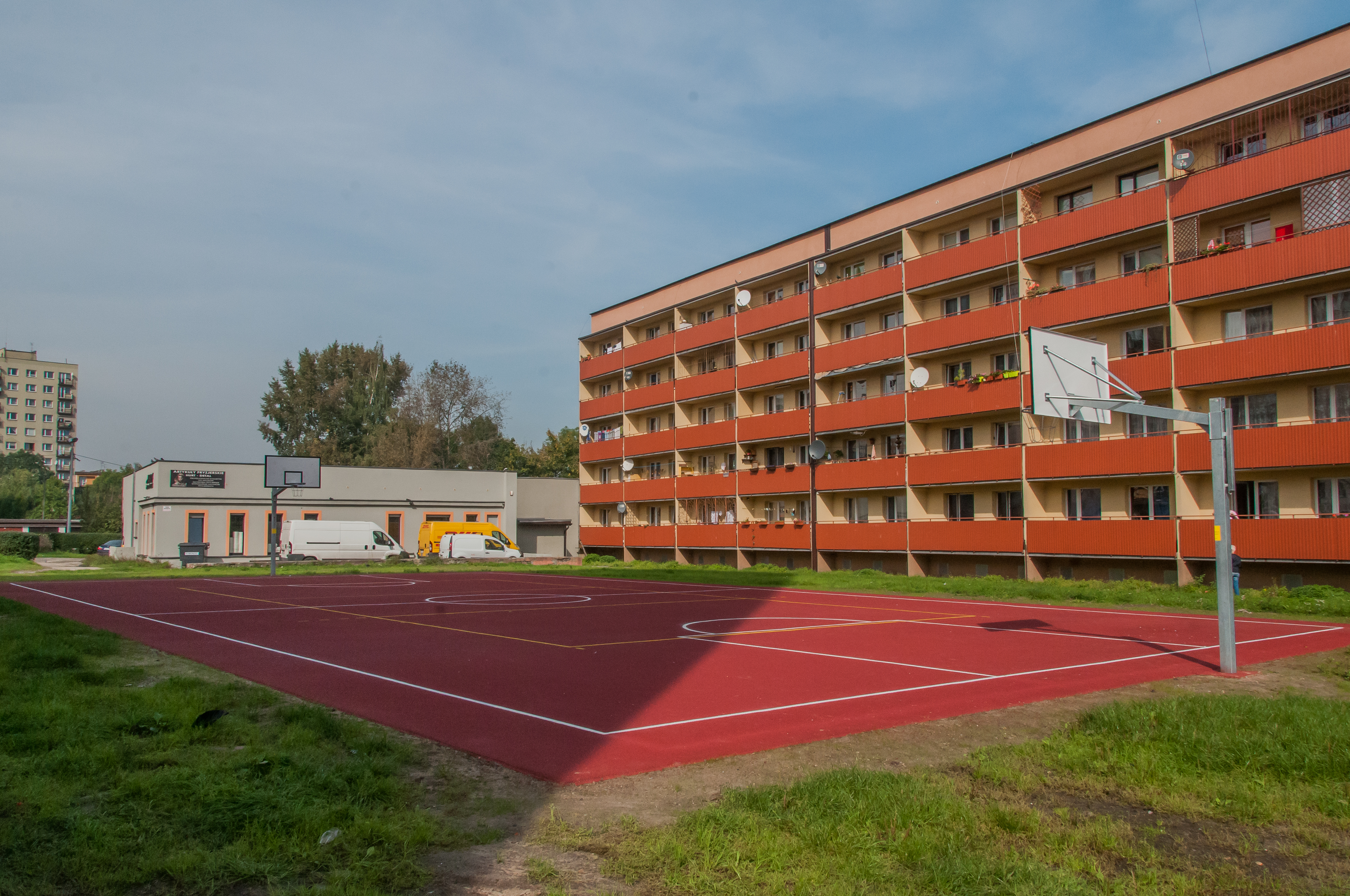 Basketball court in Trynek