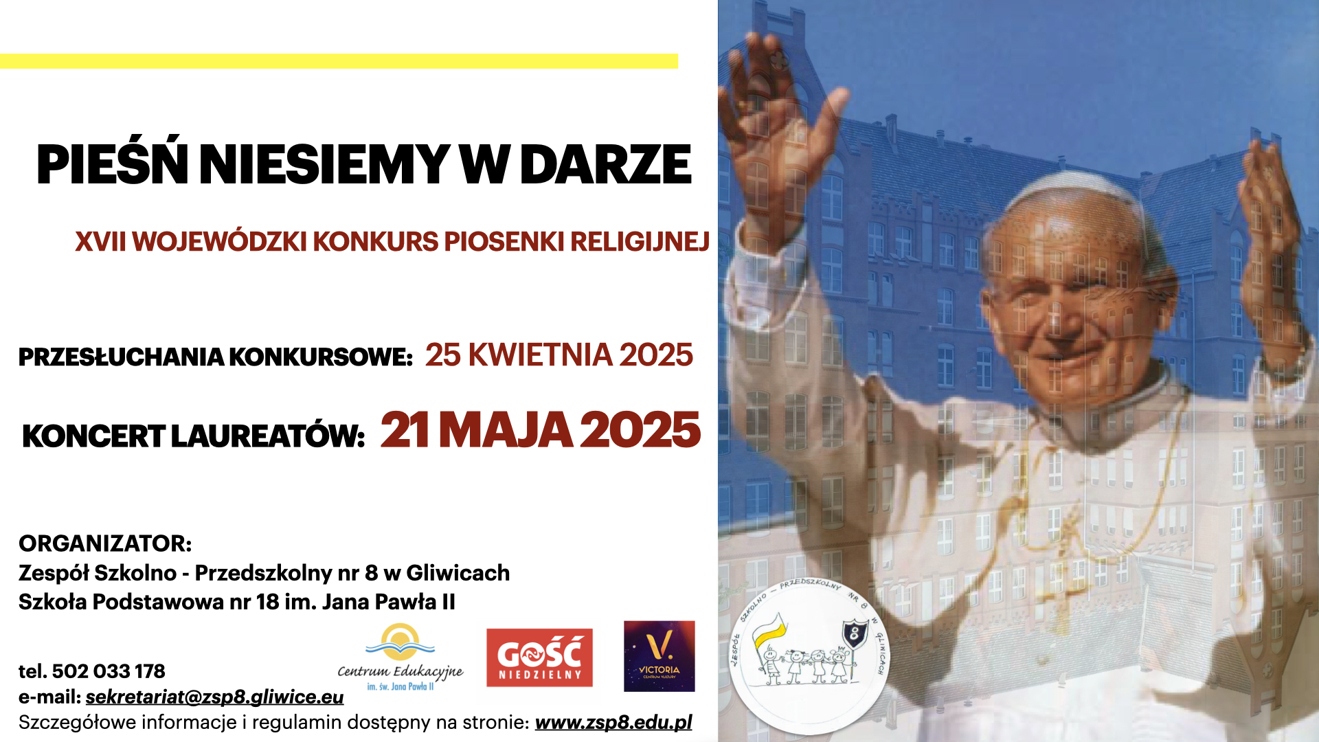 "Pieśń niesiemy w darze" - plakat