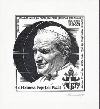 Jan Paweł II w ekslibrisie