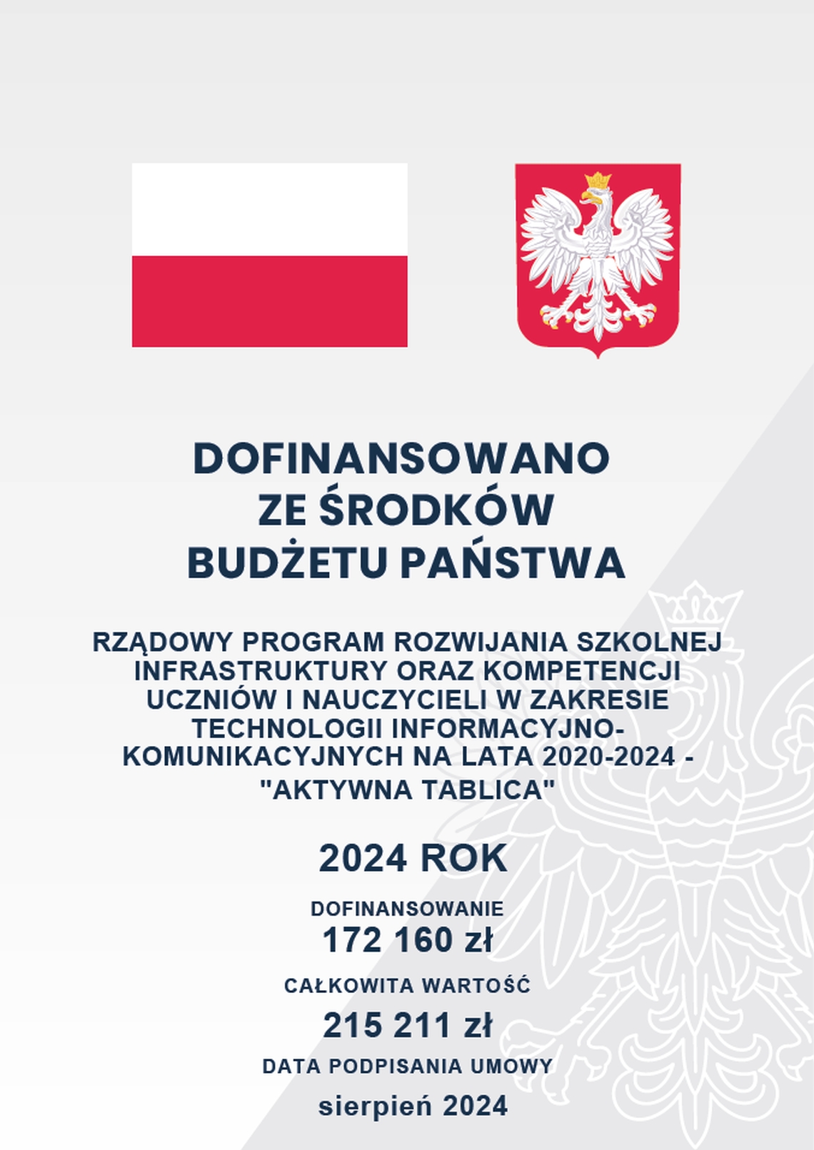 Rządowy program rozwijania szkolnej infrastruktury oraz kompetencji uczniów i nauczycieli w zakresie technologii informacyjno-komunikacyjnych na lata 2020-2024 - "Aktywna tablica"