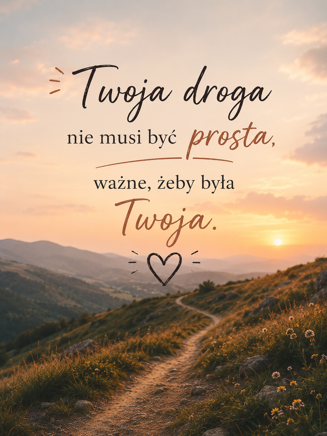 TTwoja droga nie musi być prosta, ważne, żeby była Twoja.