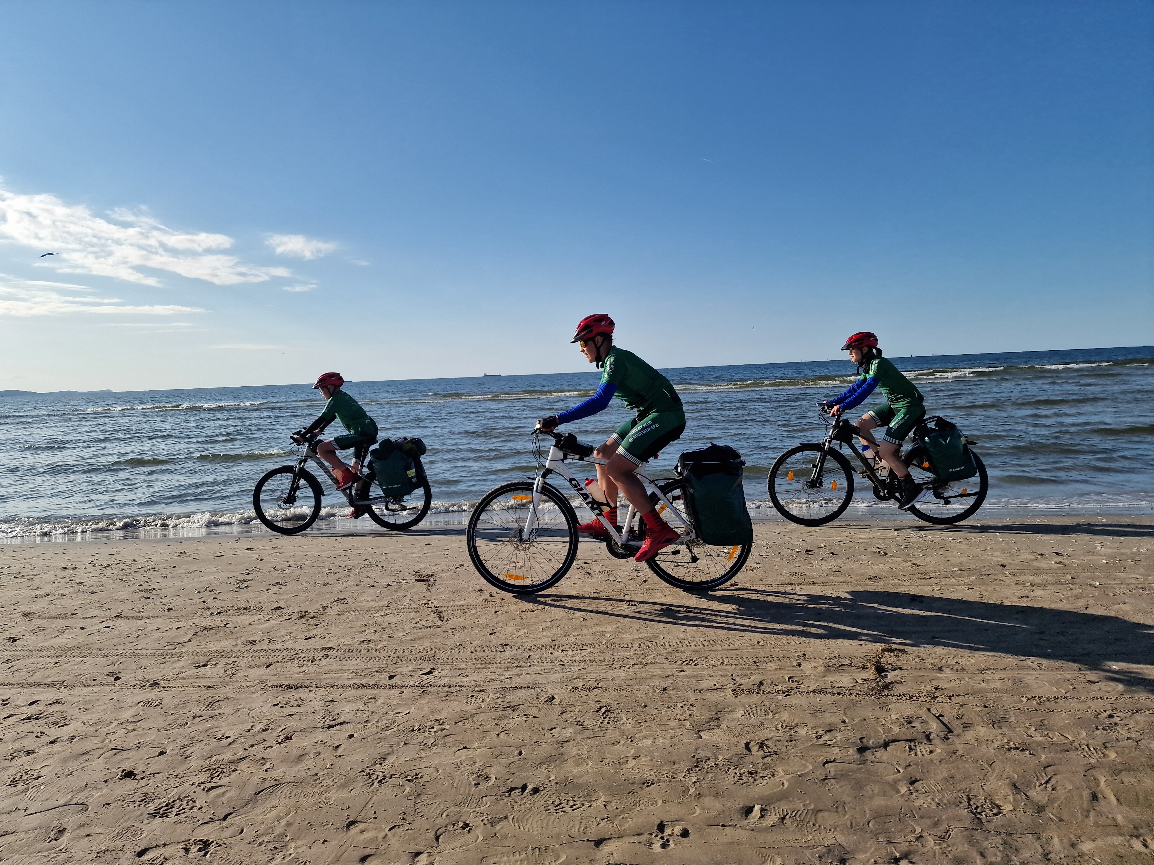 rowerzyści na d morzem