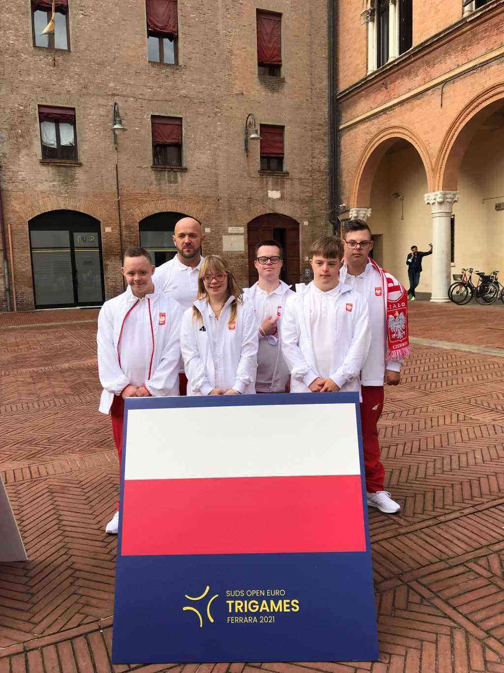 Jakub Muszyński, uczeń ZSO nr 7 w Gliwicach z drużyną polską we włoskiej Ferrarze na 1st Open European Tri-Games 2021. 4-11 paźd