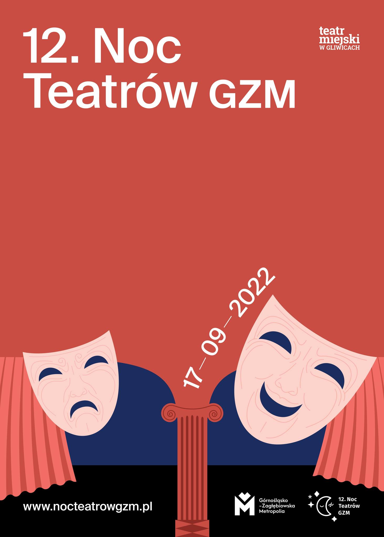 plakat promujący Noc Teatrów GZM