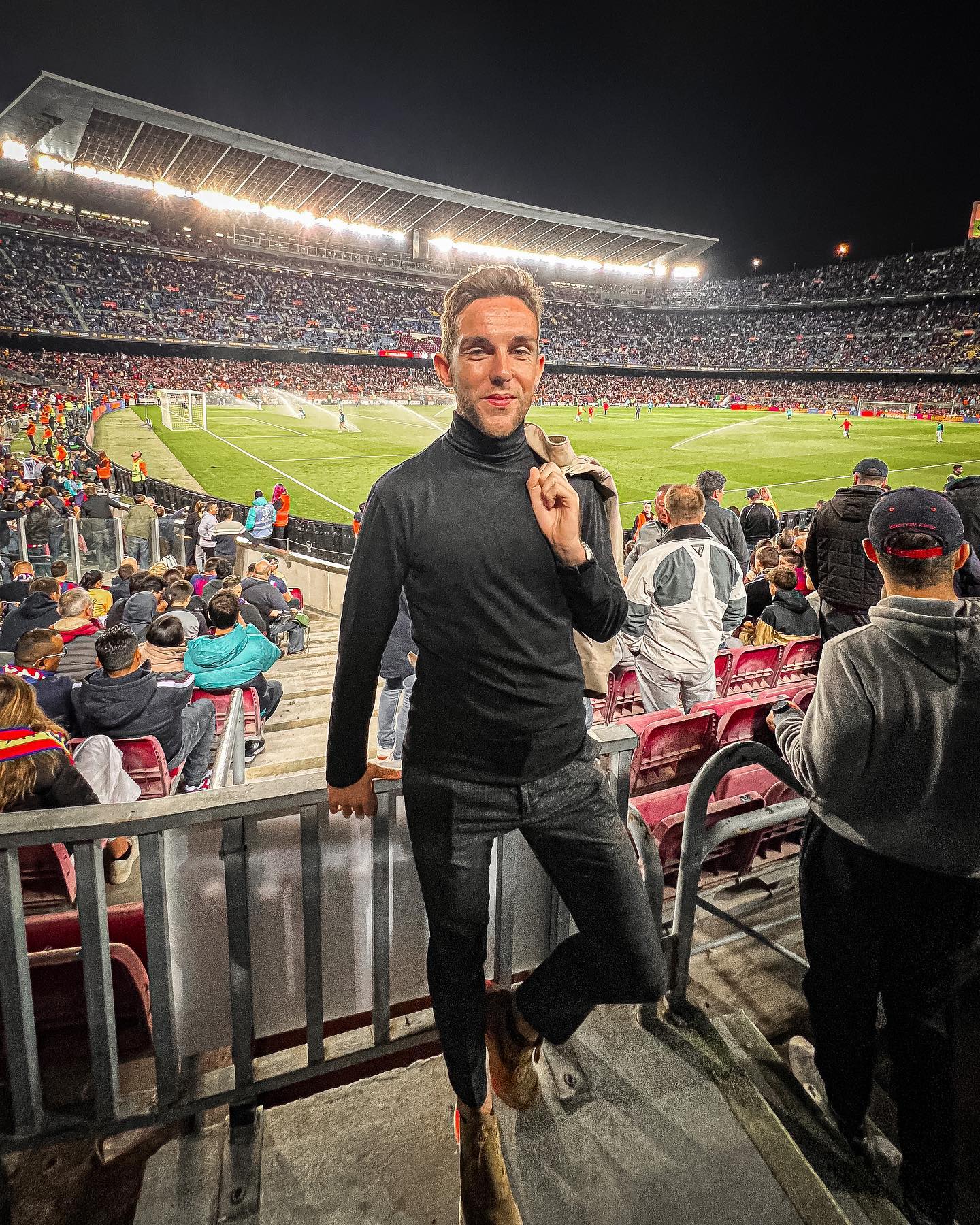 Tomasz Sobania na stadionie Camp Nou