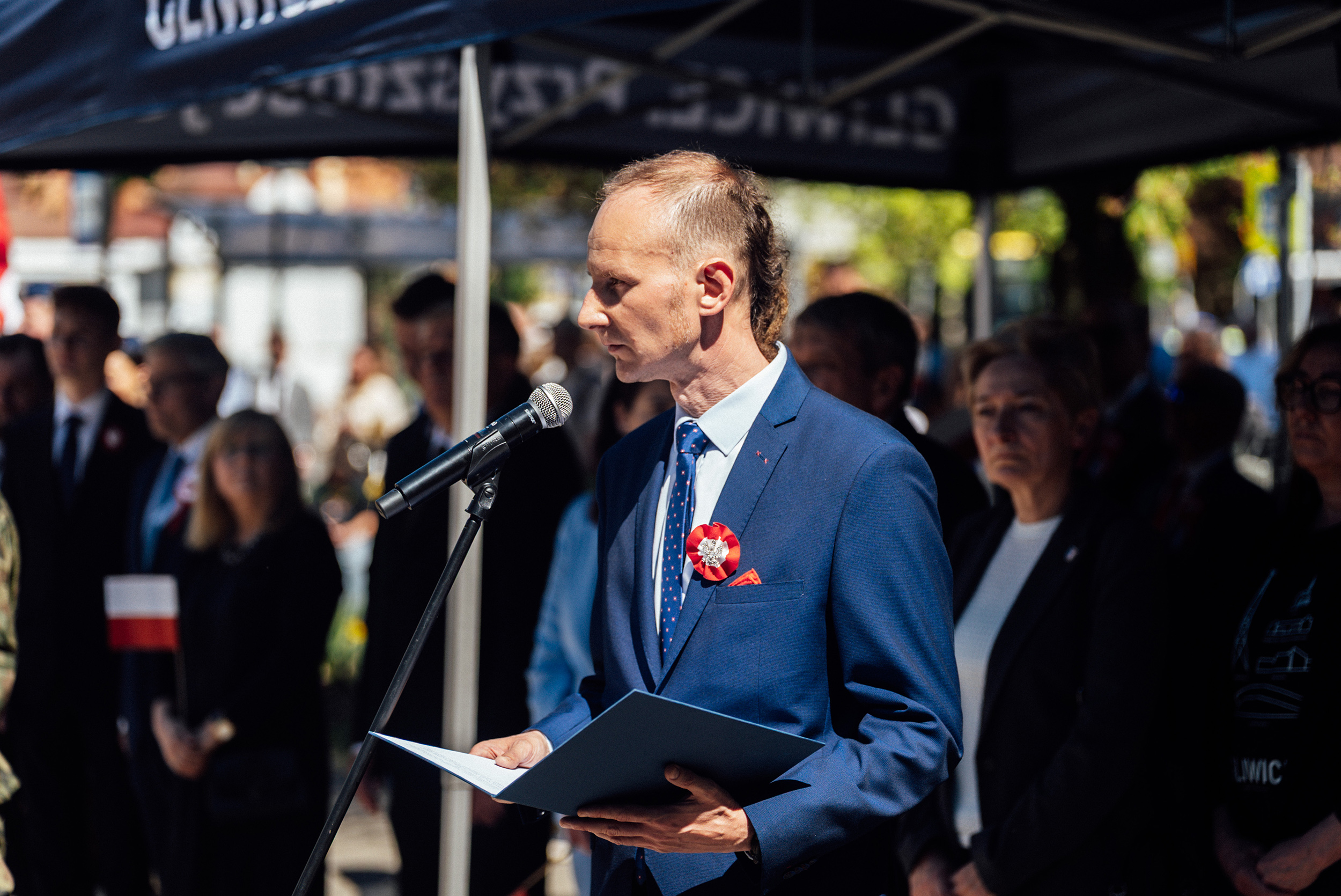 Prezydent Gorczyński podczas obchodów Święta Konstytucji w Gliwicach