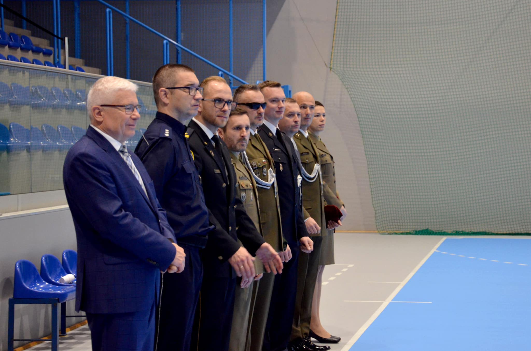 prezydent Gliwic i przedstawiciele służb mundurowych