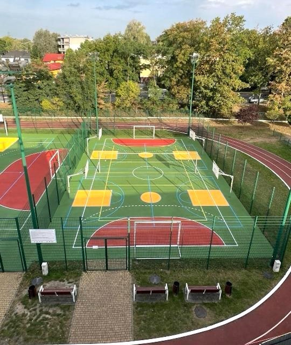 boisko, ujęcie z góry