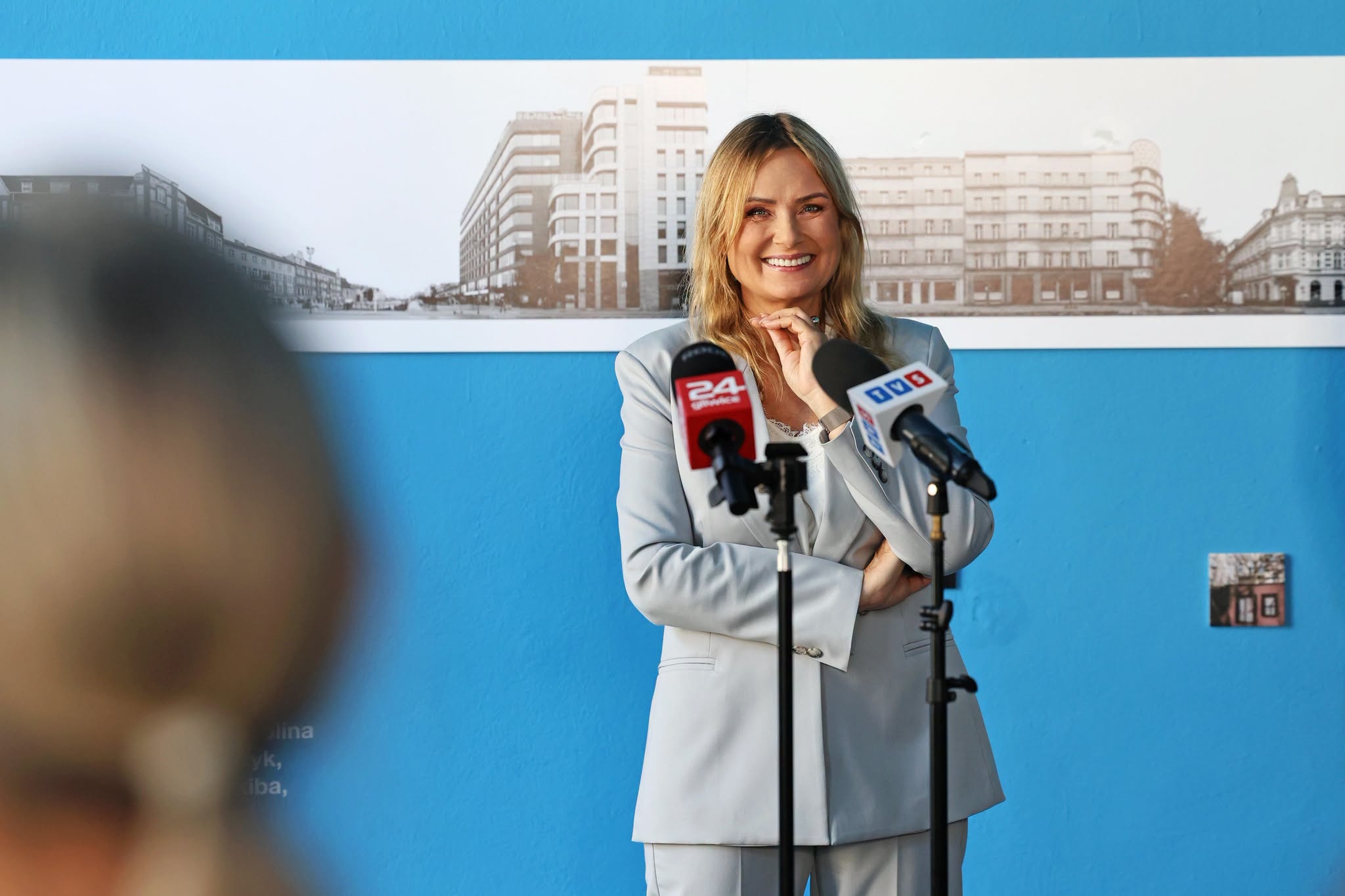 Prezydent Gliwic przemawiająca do gości