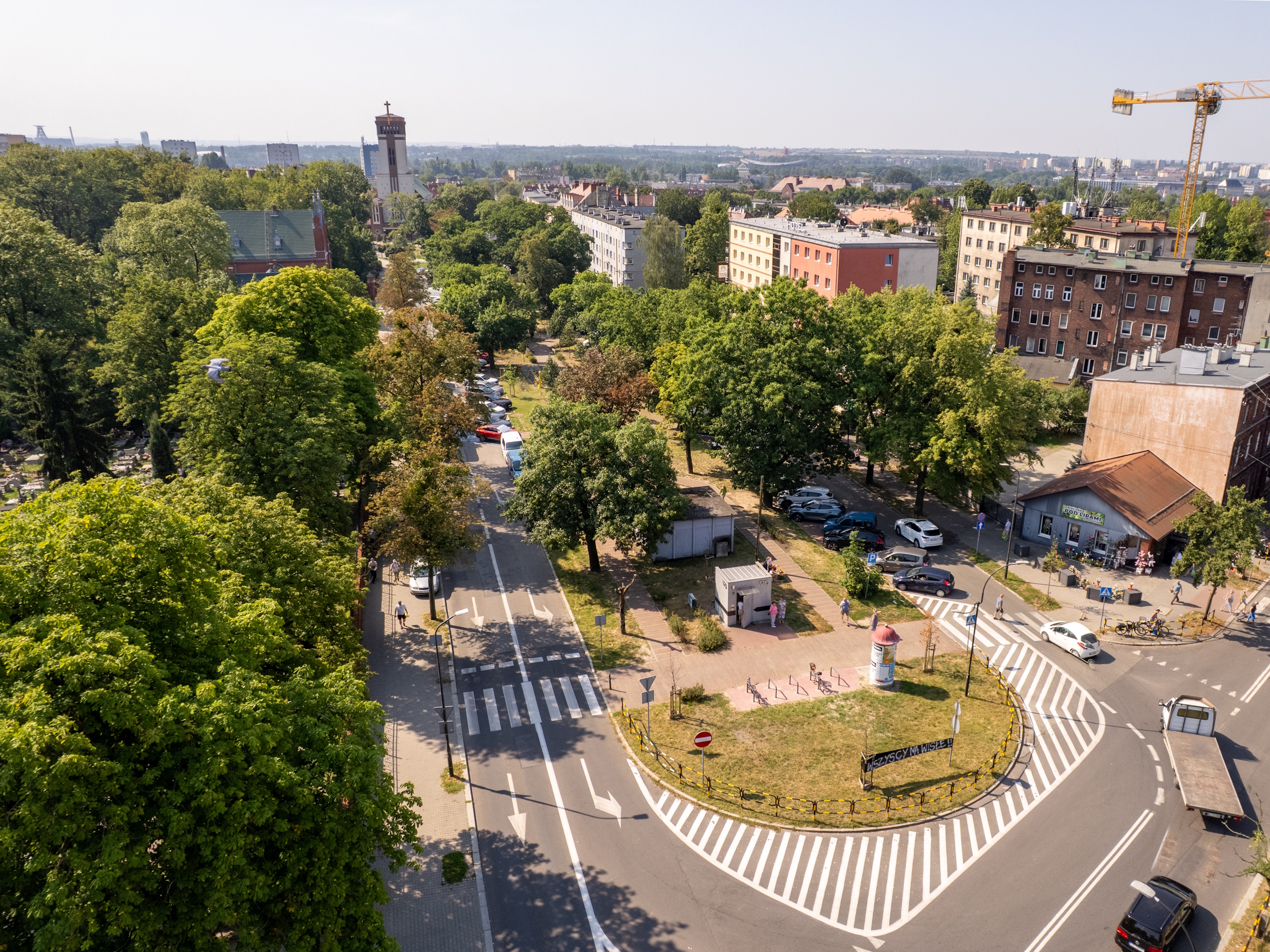 Skwer im. Leopolda Sochy i Stefana Wróblewskiego z lotu drona