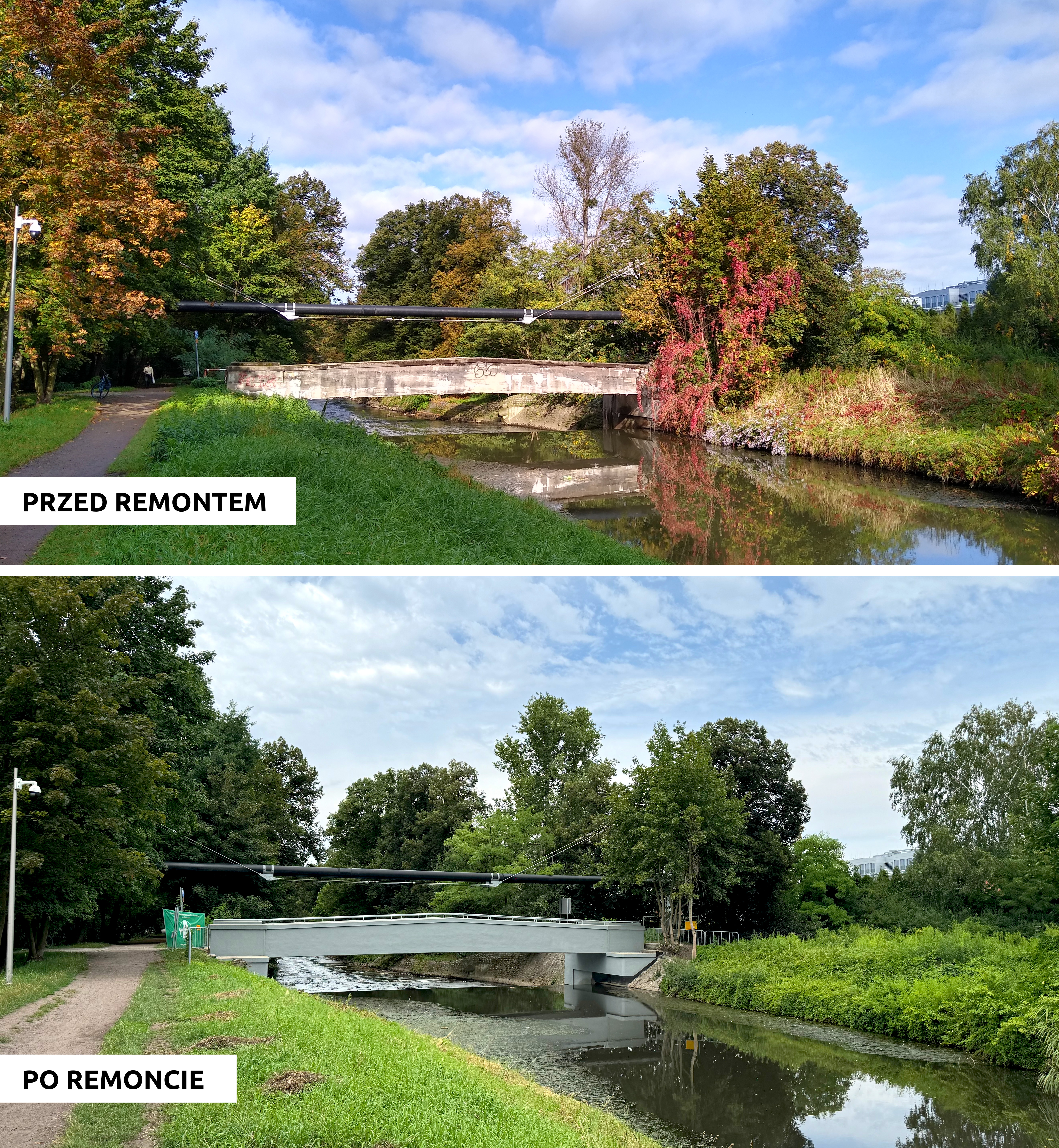 most przed i po modernizacji