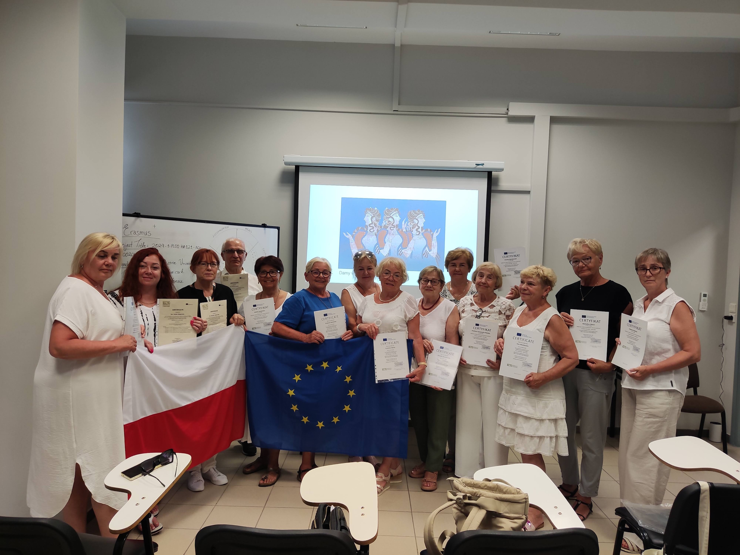 Grupa seniorów w Grecji