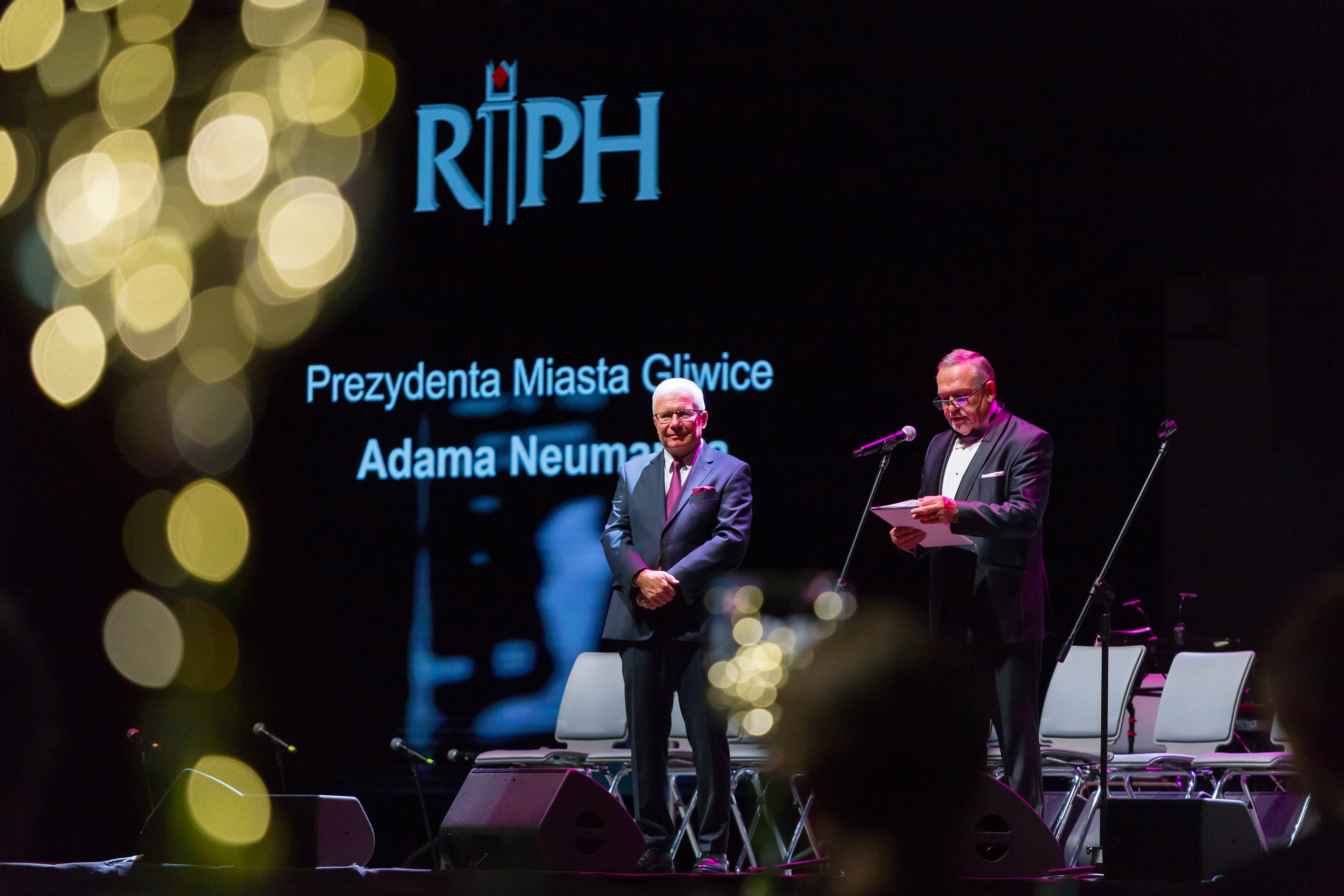 prezydent Gliwic Adam Neumann i Wiktor Pawlik, prezes RIPH