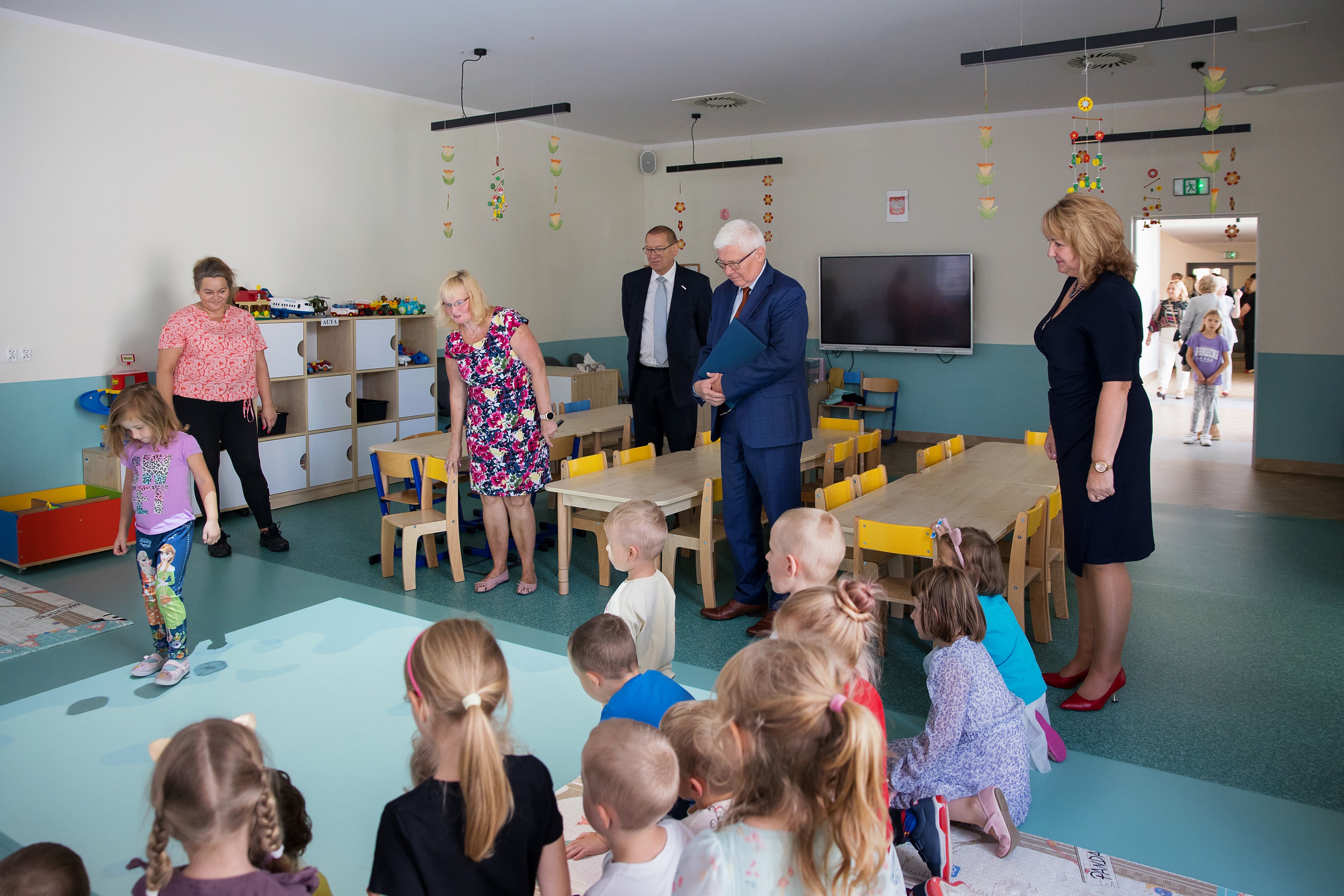 Prezydent Gliwic, Adam Neumann z wizytą w jednej z przedszkolnych sal zajęć