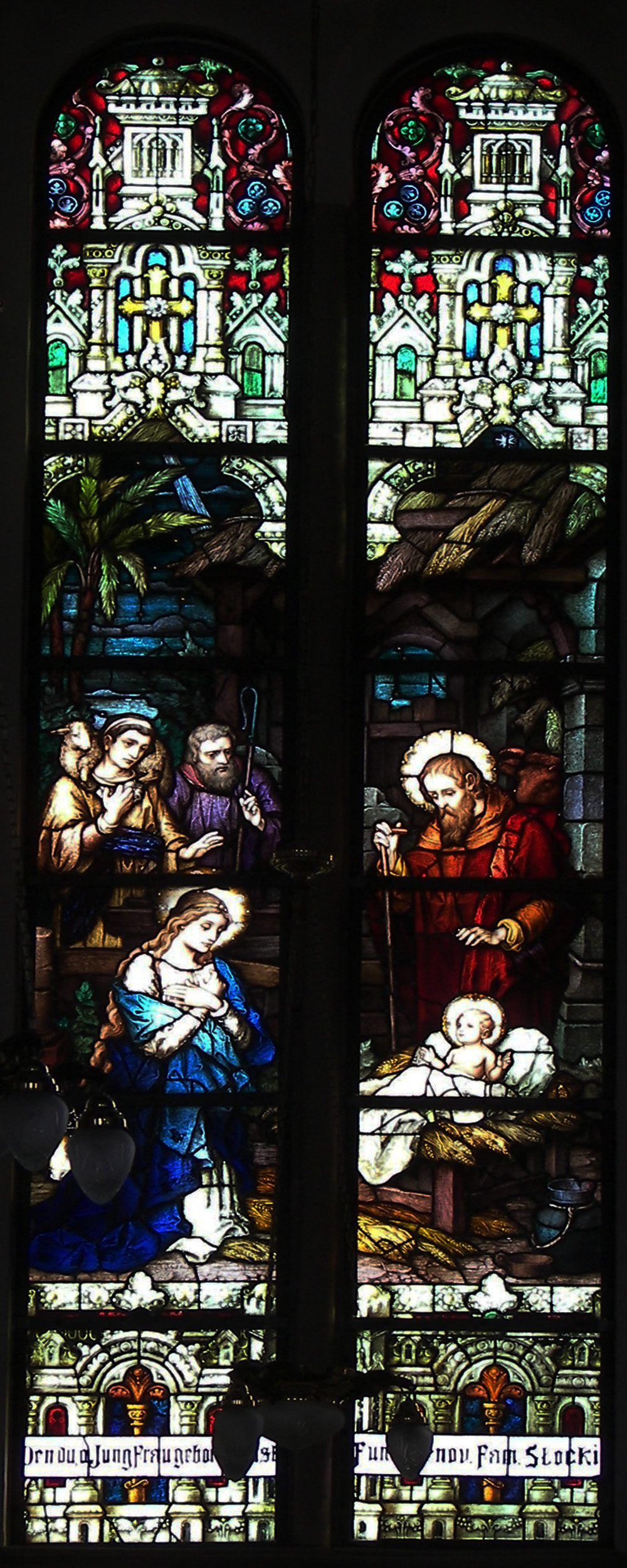 Witraże z kościoła pw. Narodzenia Najświętszej Maryi Panny w Bojkowie 