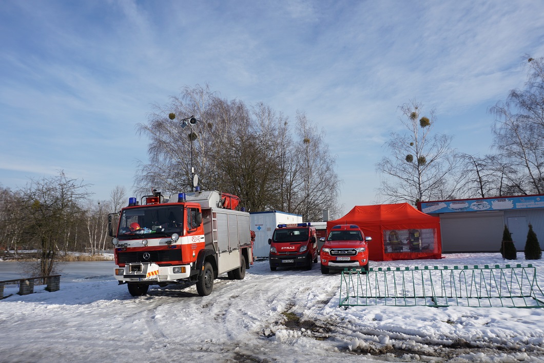 wozy strażackie w ośrodku w Czechowicach