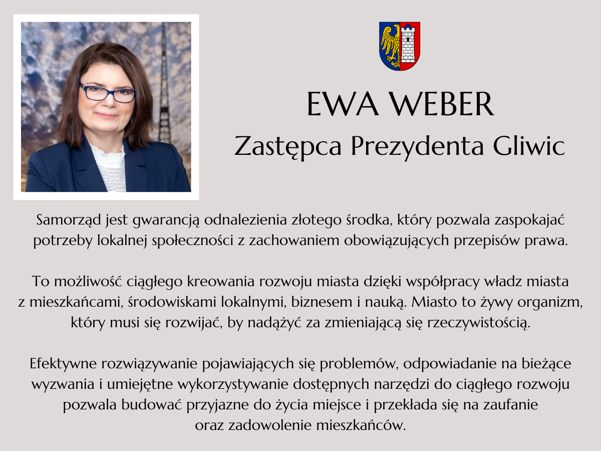 wypowiedź Ewy Weber, zastępcy prezydenta Gliwic