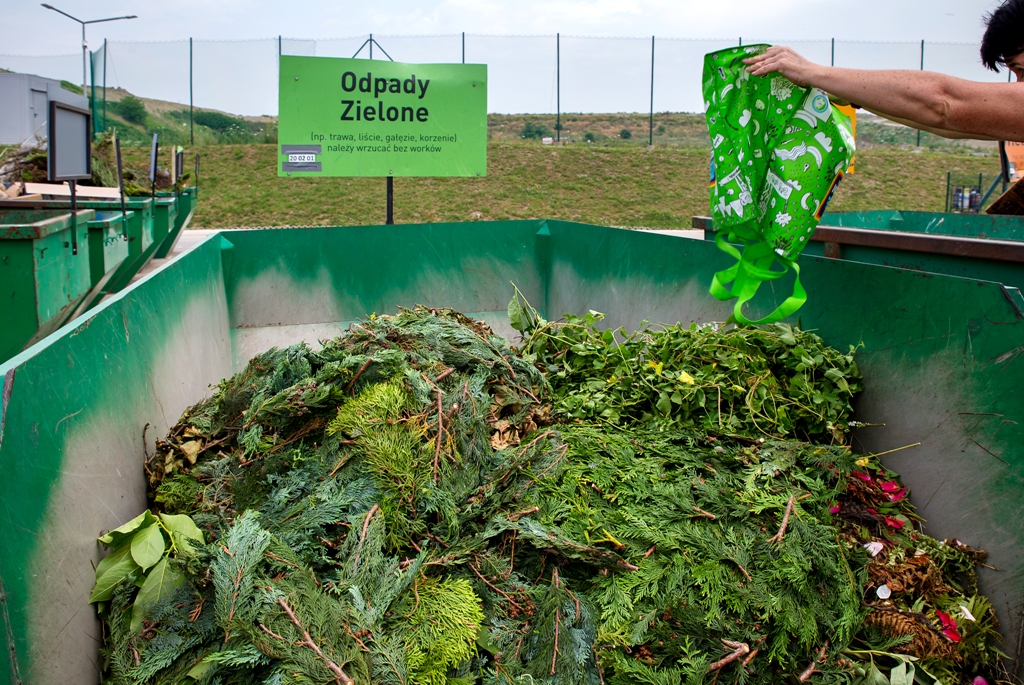Zdjęcie kontenera z odpadami zielonymi