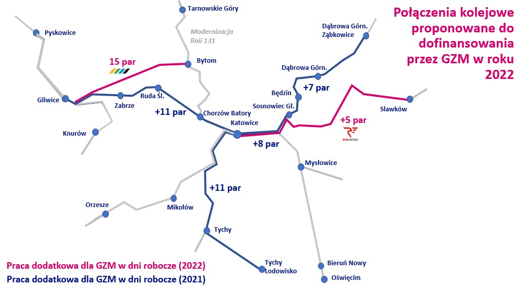plan linii kolejowych
