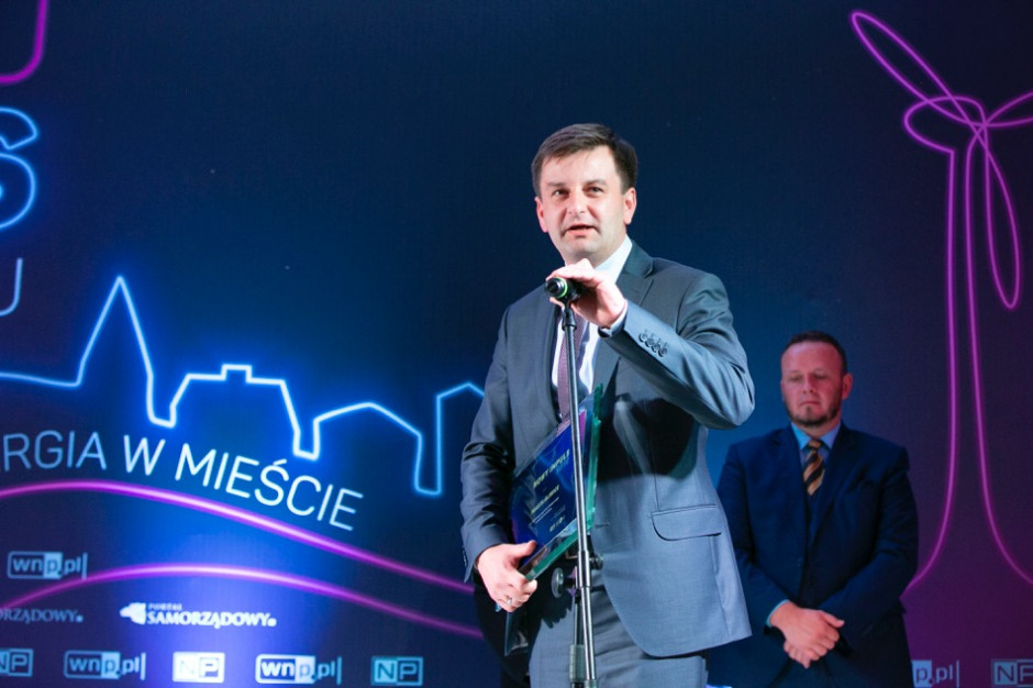 Mariusz Śpiewok, zastępca prezydenta Gliwic podczas uroczystej gali XVI Kongresu Nowego Przemysłu w Warszawie