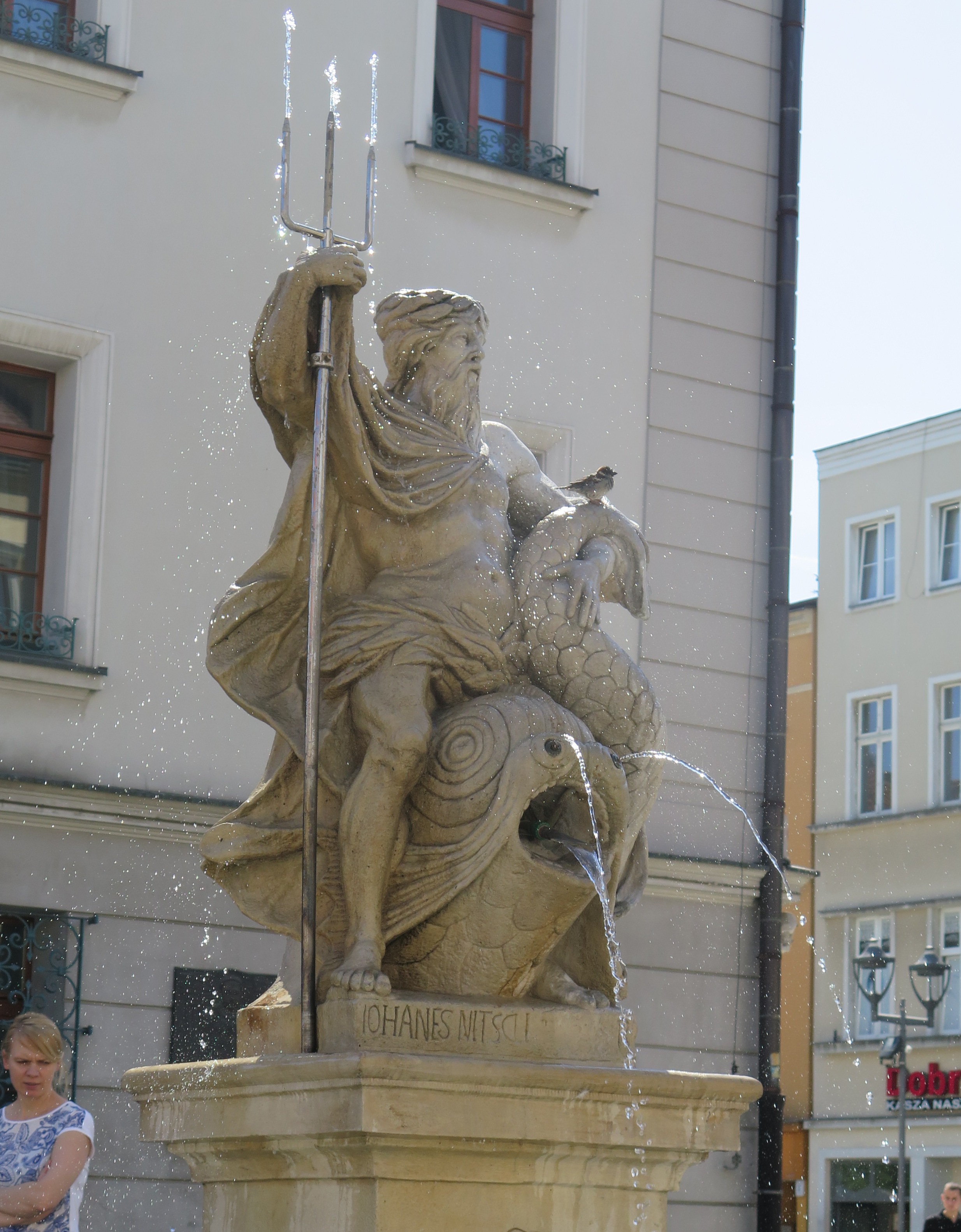 fontanna z Neptunem na gliwickim Rynku
