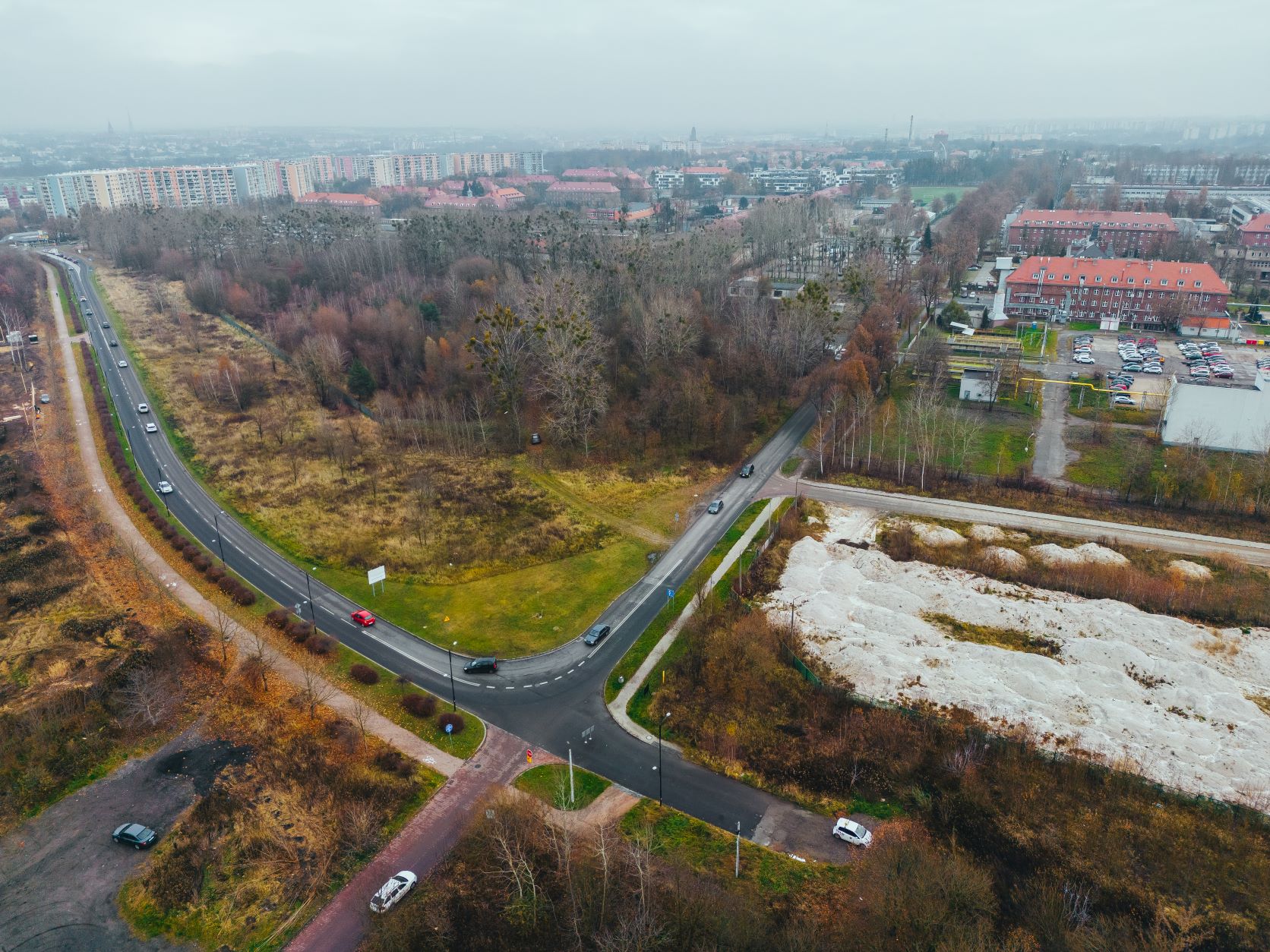 Zdjęcie skrzyżowania ulic Sowińskiego i Okulickiego