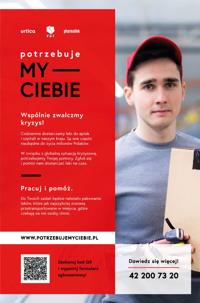 plakat akcji polskiej grupy farmaceutycznej