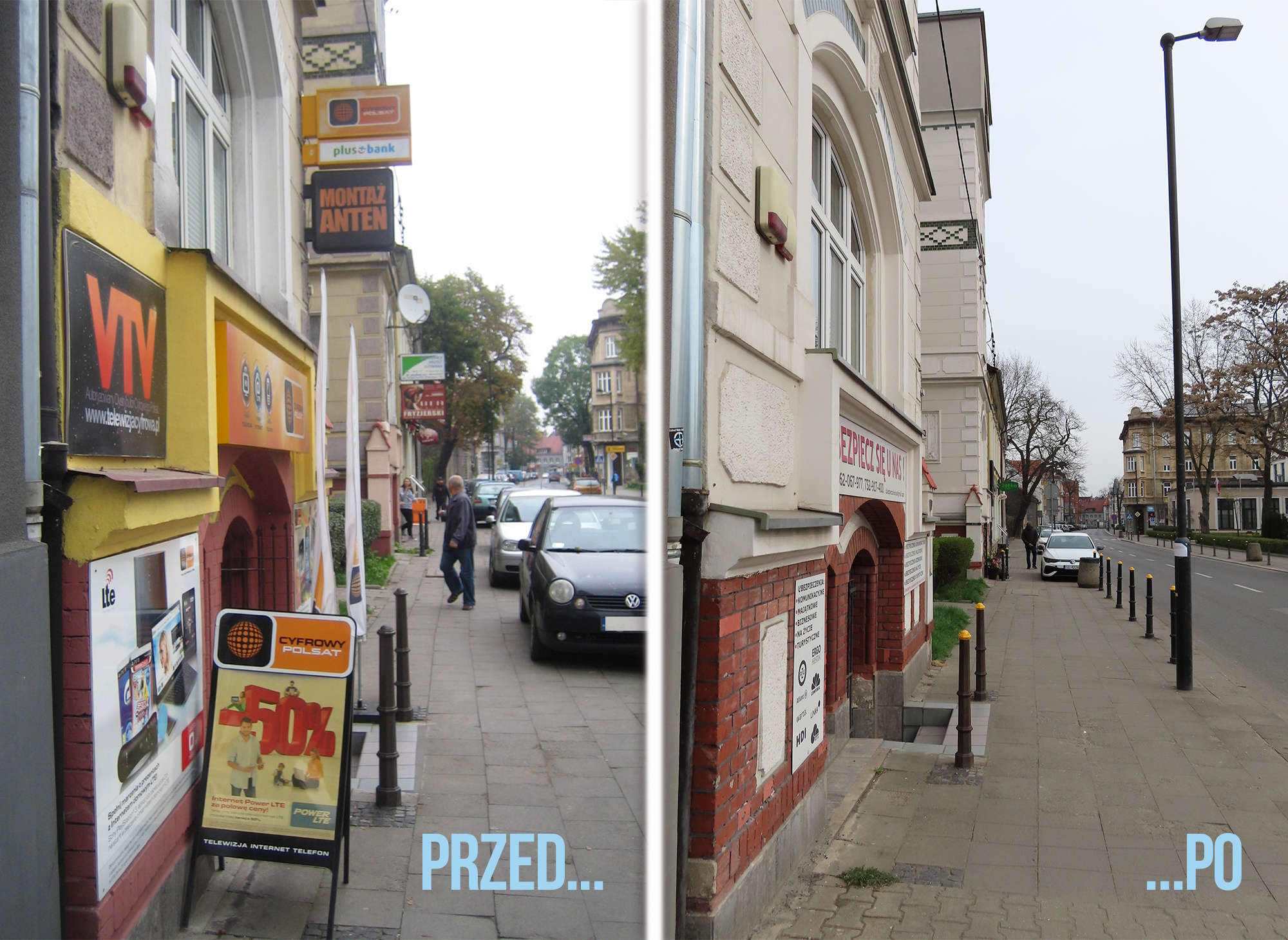 Miasto wygodne przywraca przestrzeń ludziom. Gliwice konsekwentnie porządkują pasy drogowe z nielegalnych reklam