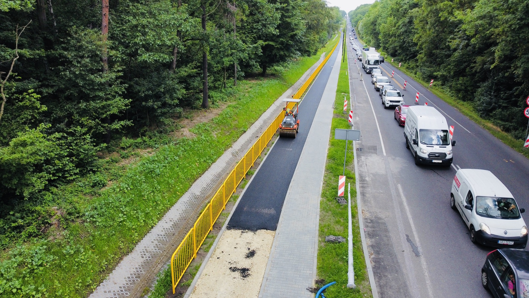 Budujemy ścieżkę rowerową na Czechowice. Zmiany dla kierowców