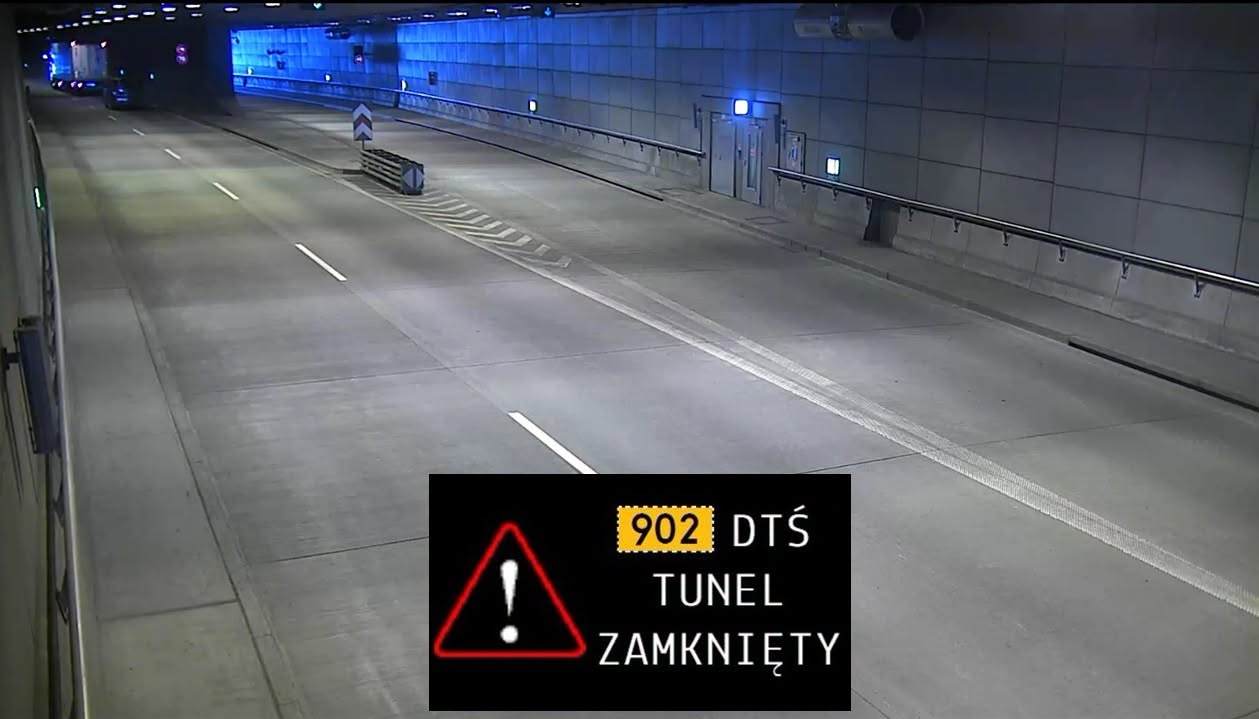 AKTUALIZACJA: Przejazd przez tunel DTŚ został wznowiony. Trwa usuwanie awarii 