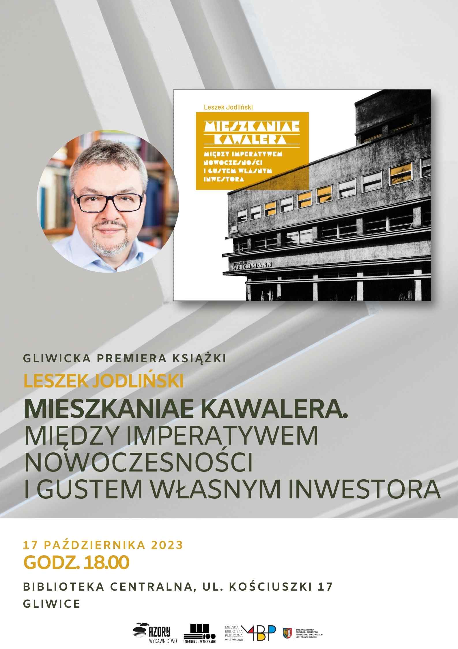 Plakat promujący premierę książki Leszka Jodlińskiego