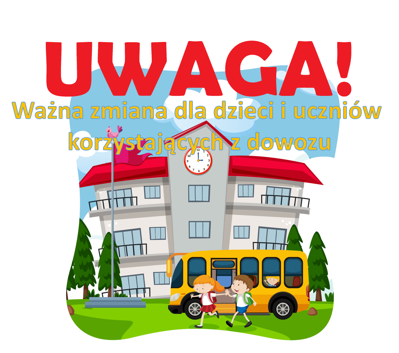 UWAGA! Ważna zmiana dla dzieci i uczniów korzystających z dowozu do placówek poza miastem Gliwice
