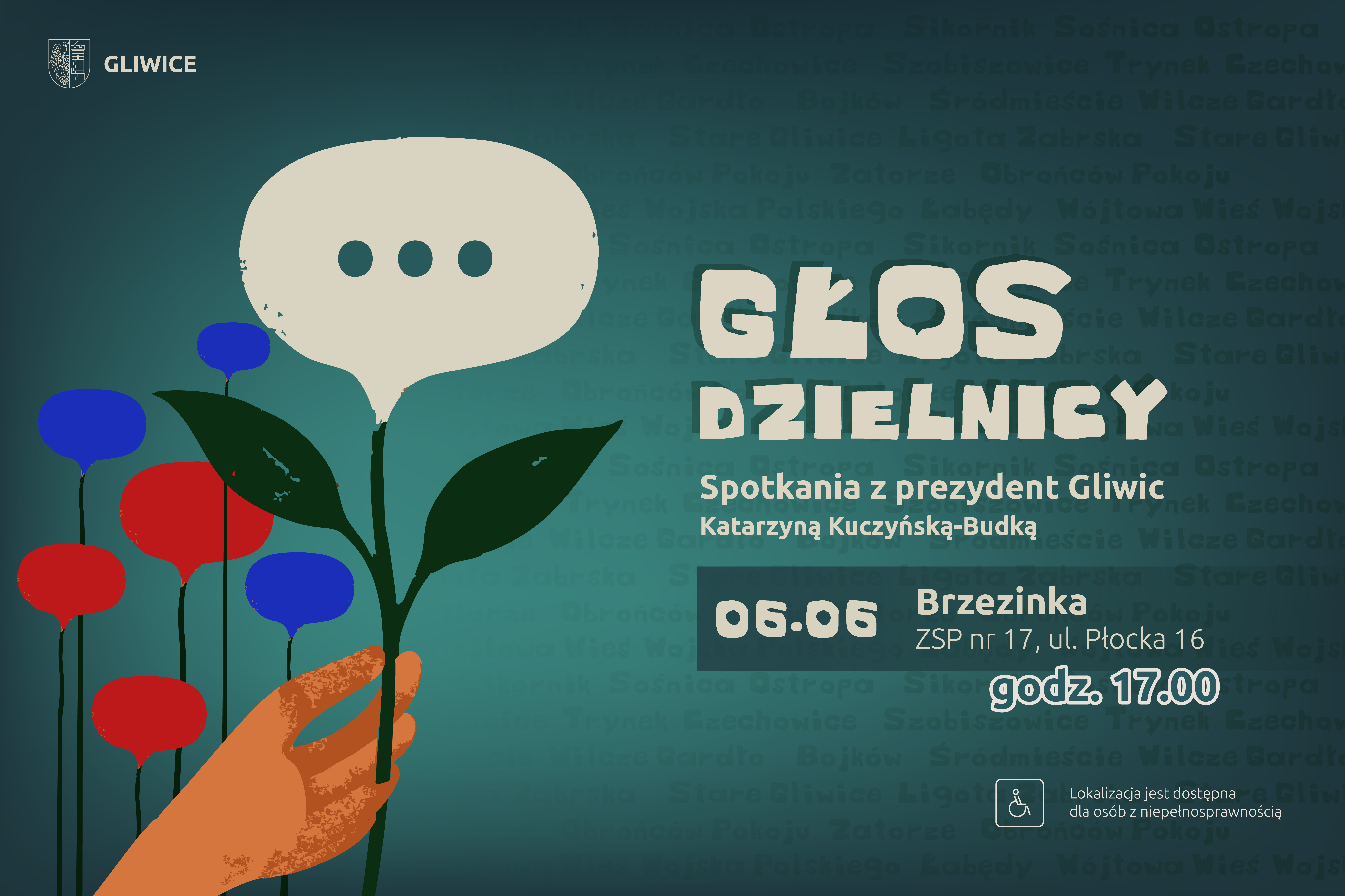 Zapraszamy na spotkanie prezydent Gliwic z mieszkańcami dzielnicy Brzezinka