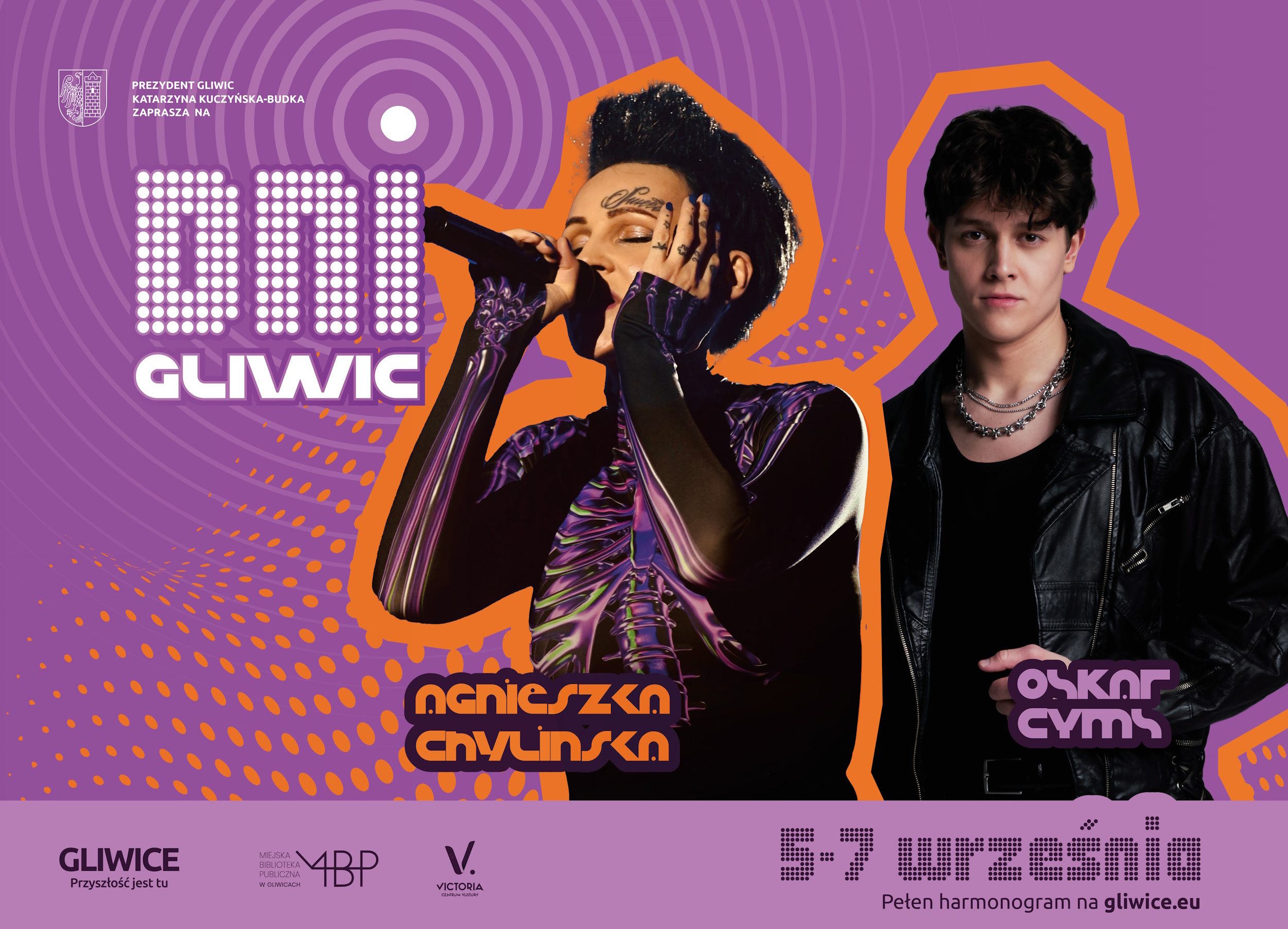 To będzie wieczór muzycznych wrażeń. Agnieszka Chylińska i Oskar Cyms gwiazdami Dni Gliwic