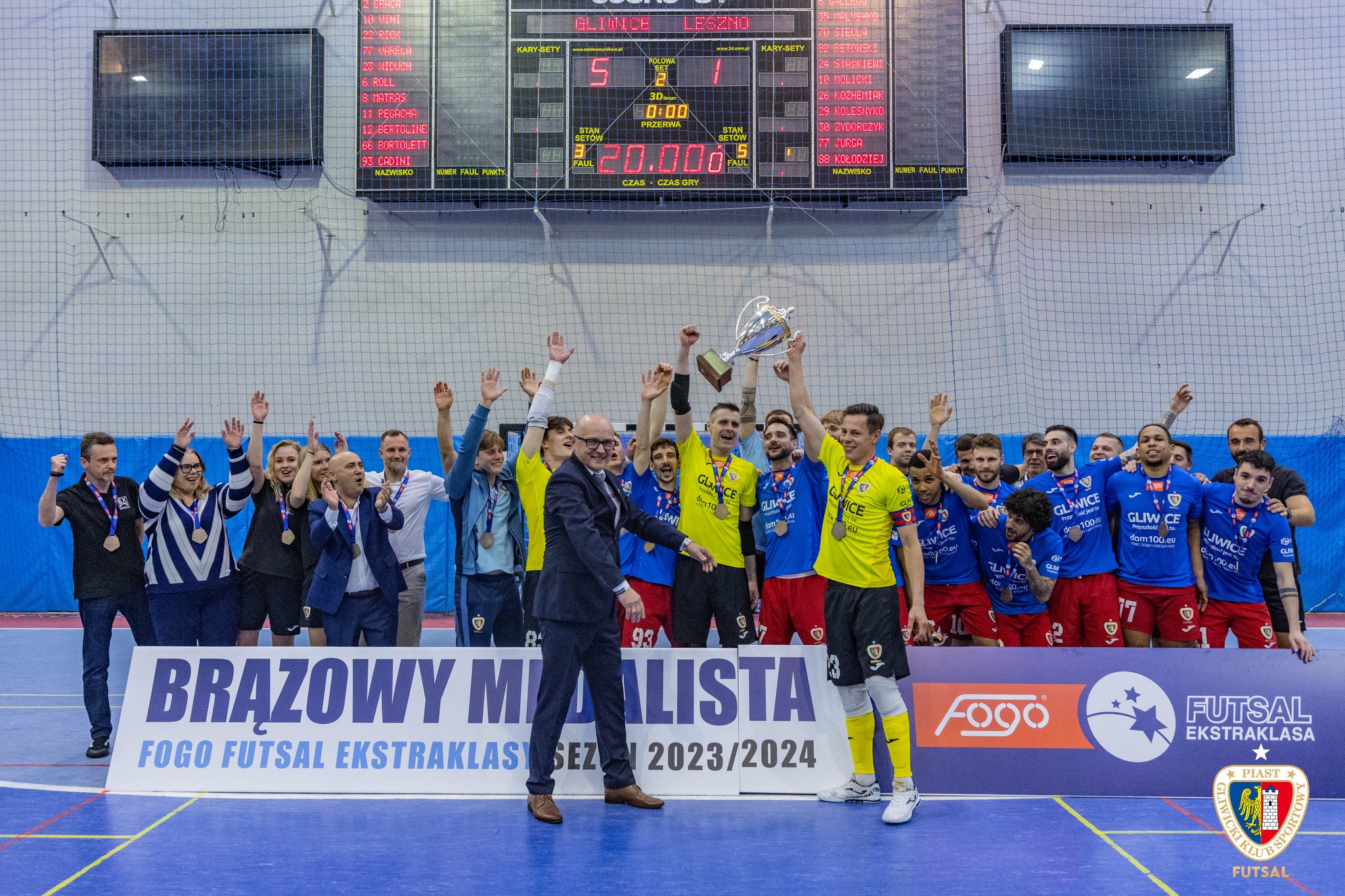Gratulacje! Futsalowy Piast drugi rok z rzędu zdobywa brązowy medal