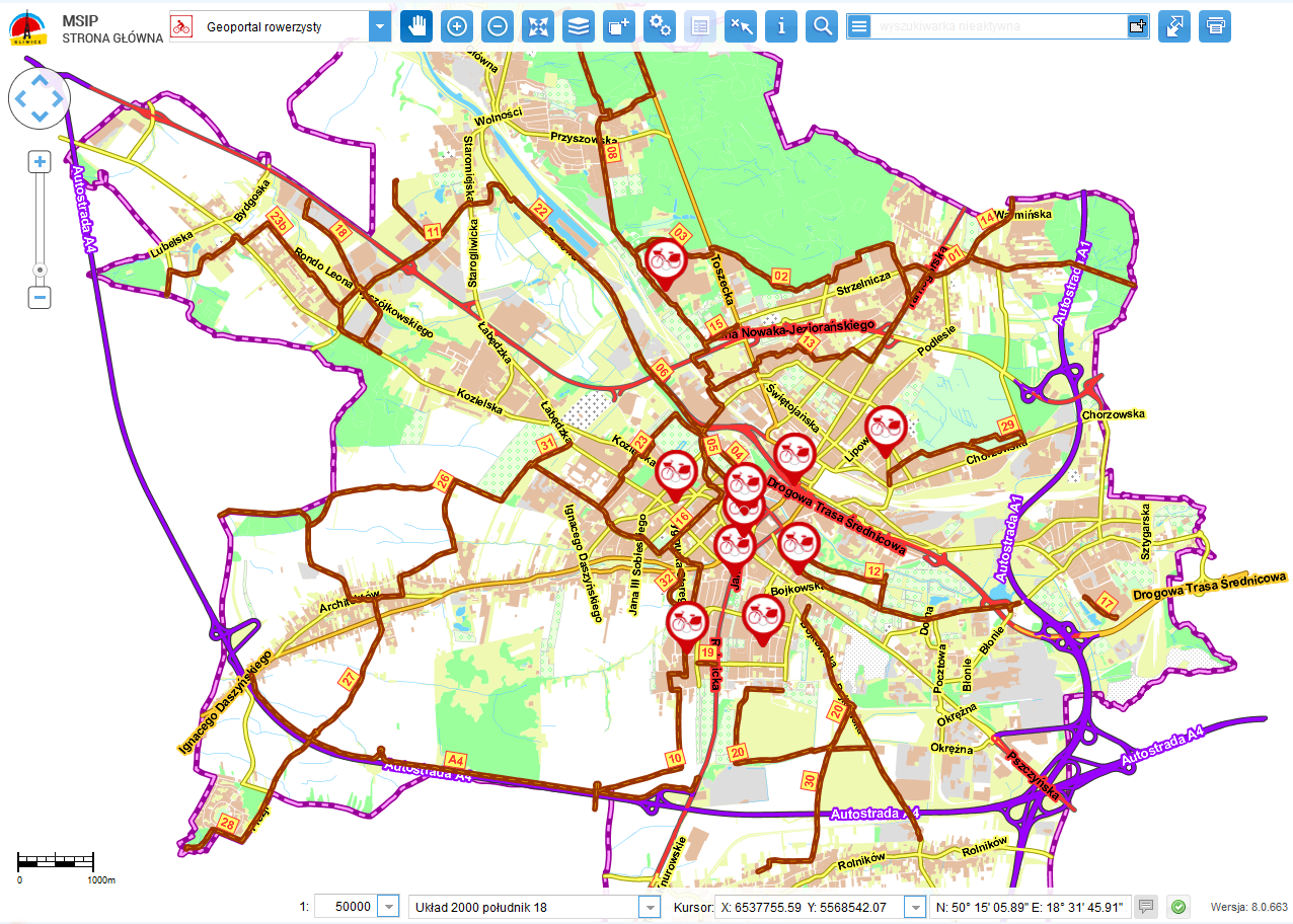 Nowy geoportal dla rowerzystów