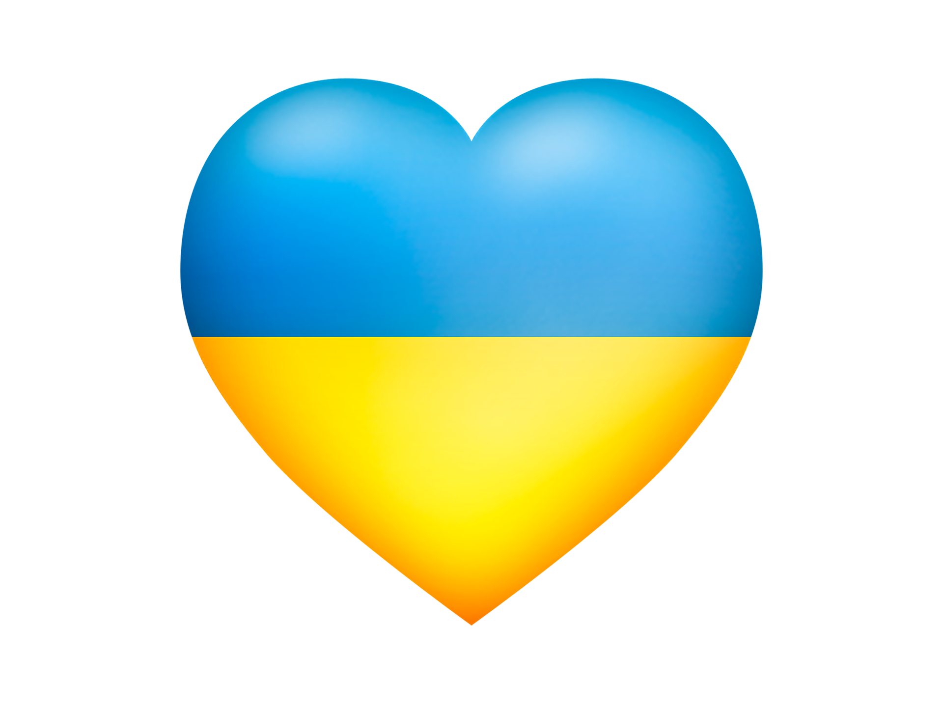 serce w ukraińskich barwach