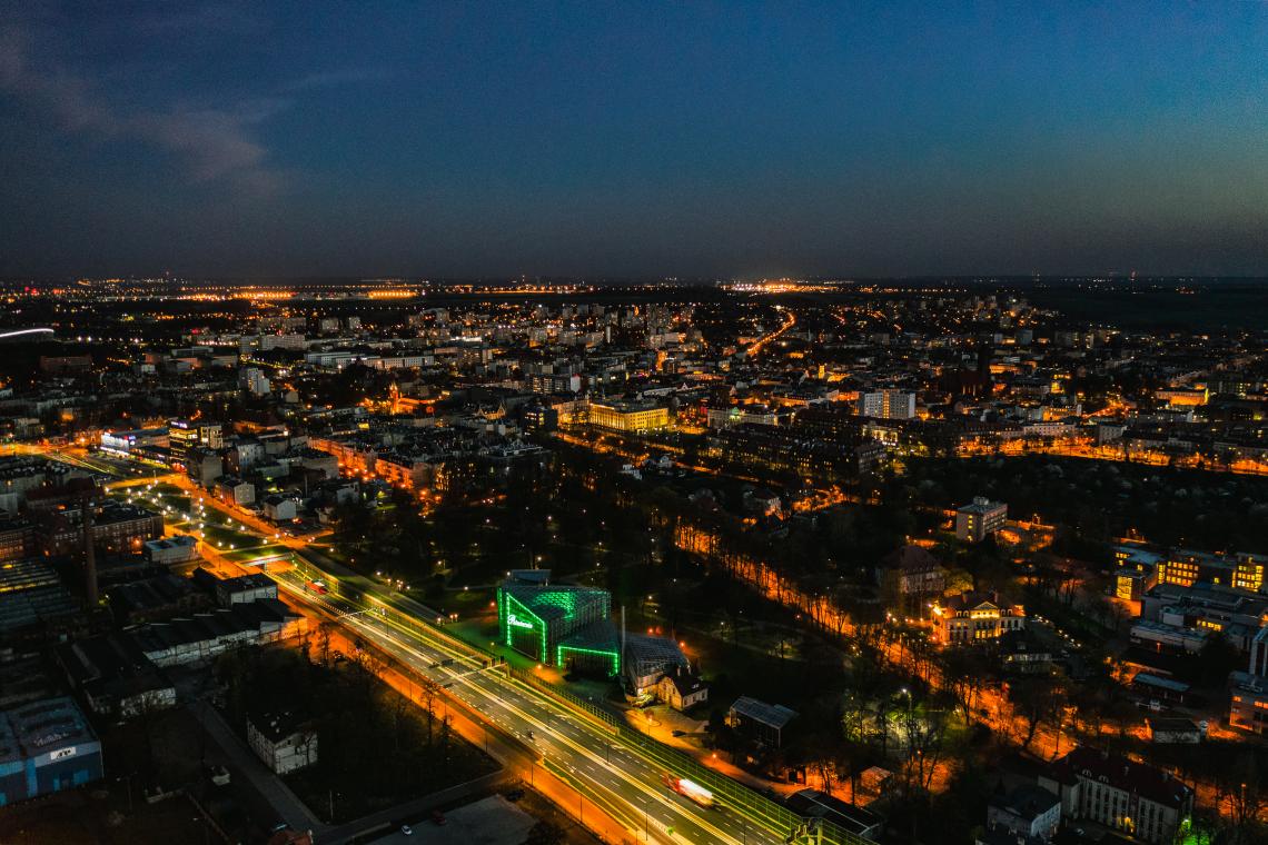 Gliwice nocą