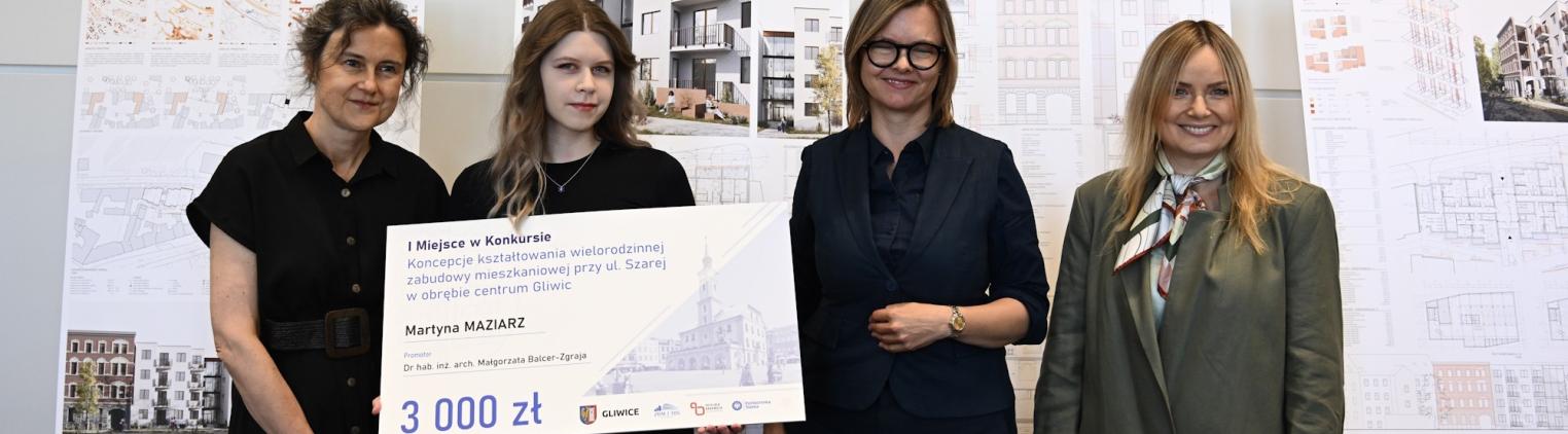 Jak budować mieszkania dostępne cenowo, jak uzupełniać śródmiejską zabudowę i jak mądrze obchodzić się z miejscami, które mają własną historię. Odpowiedzi szukali studenci Wydziału Architektury Politechniki Śląskiej w konkursie na koncepcję zabudowy komunalnej przy ul. Szarej